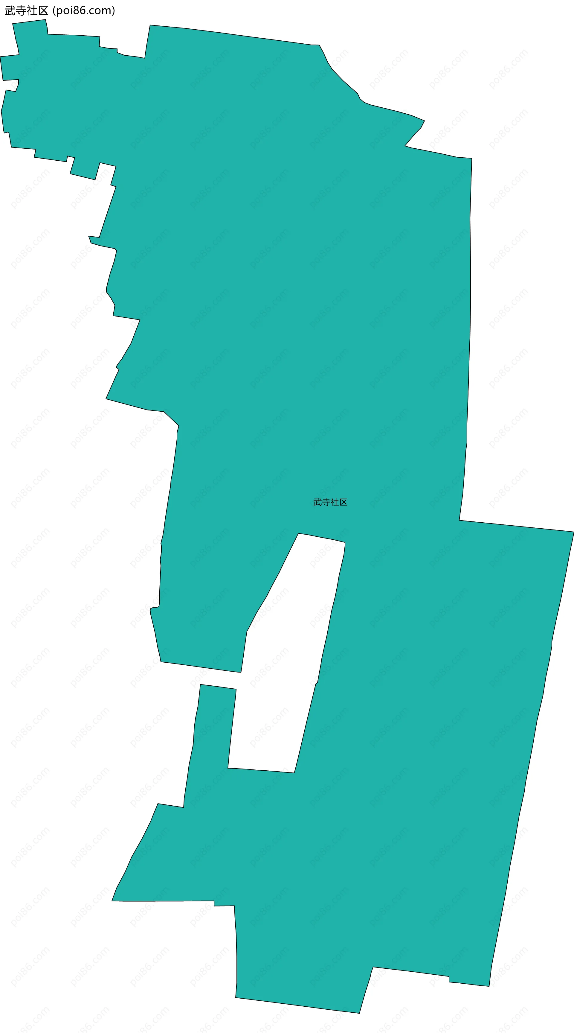 武寺社区边界地图