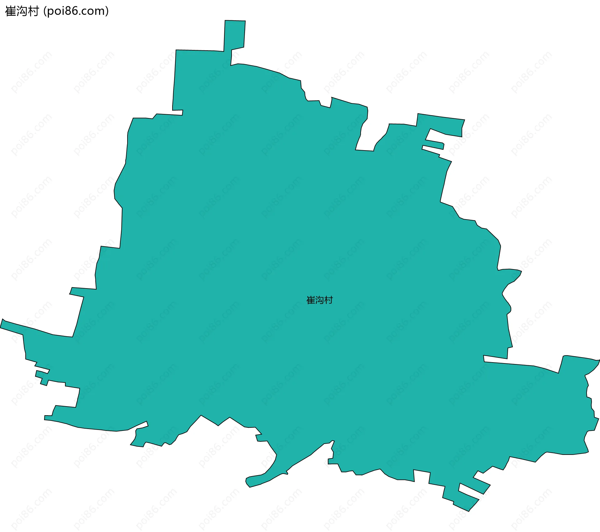 崔沟村边界地图