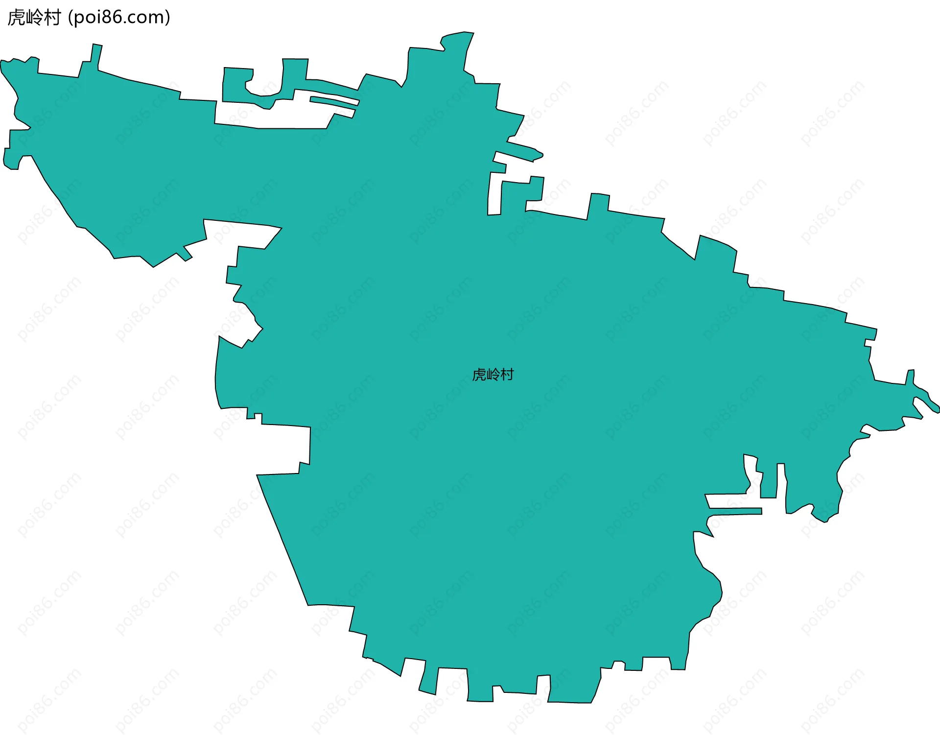 虎岭村边界地图