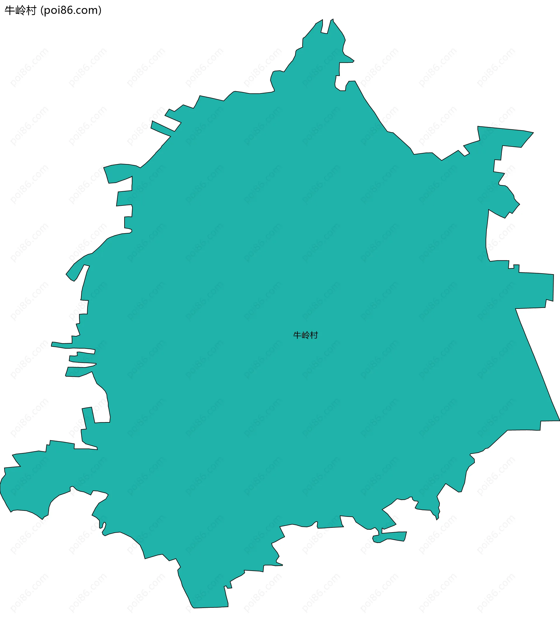 牛岭村边界地图