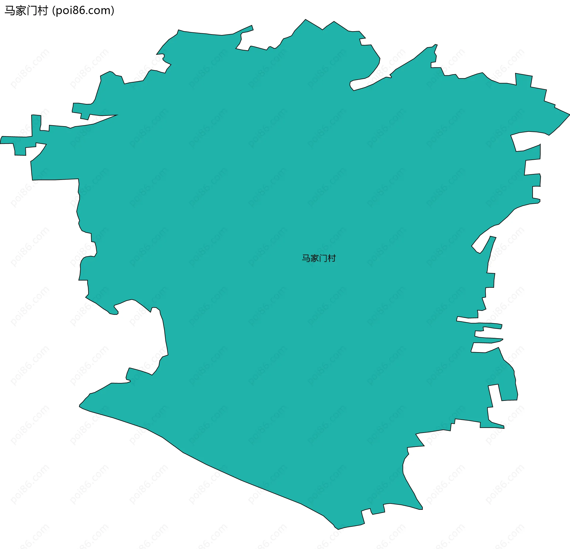 马家门村边界地图
