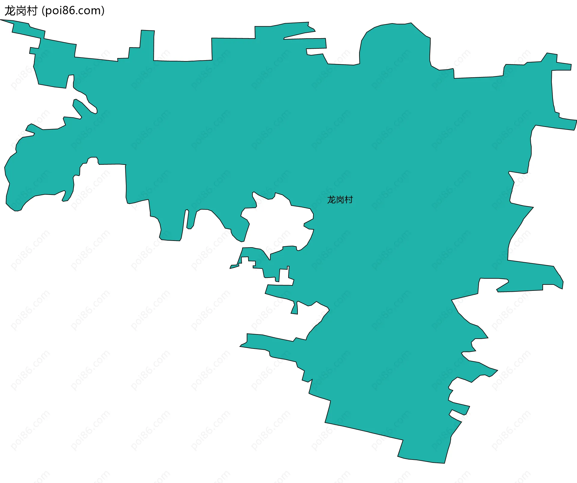 龙岗村边界地图