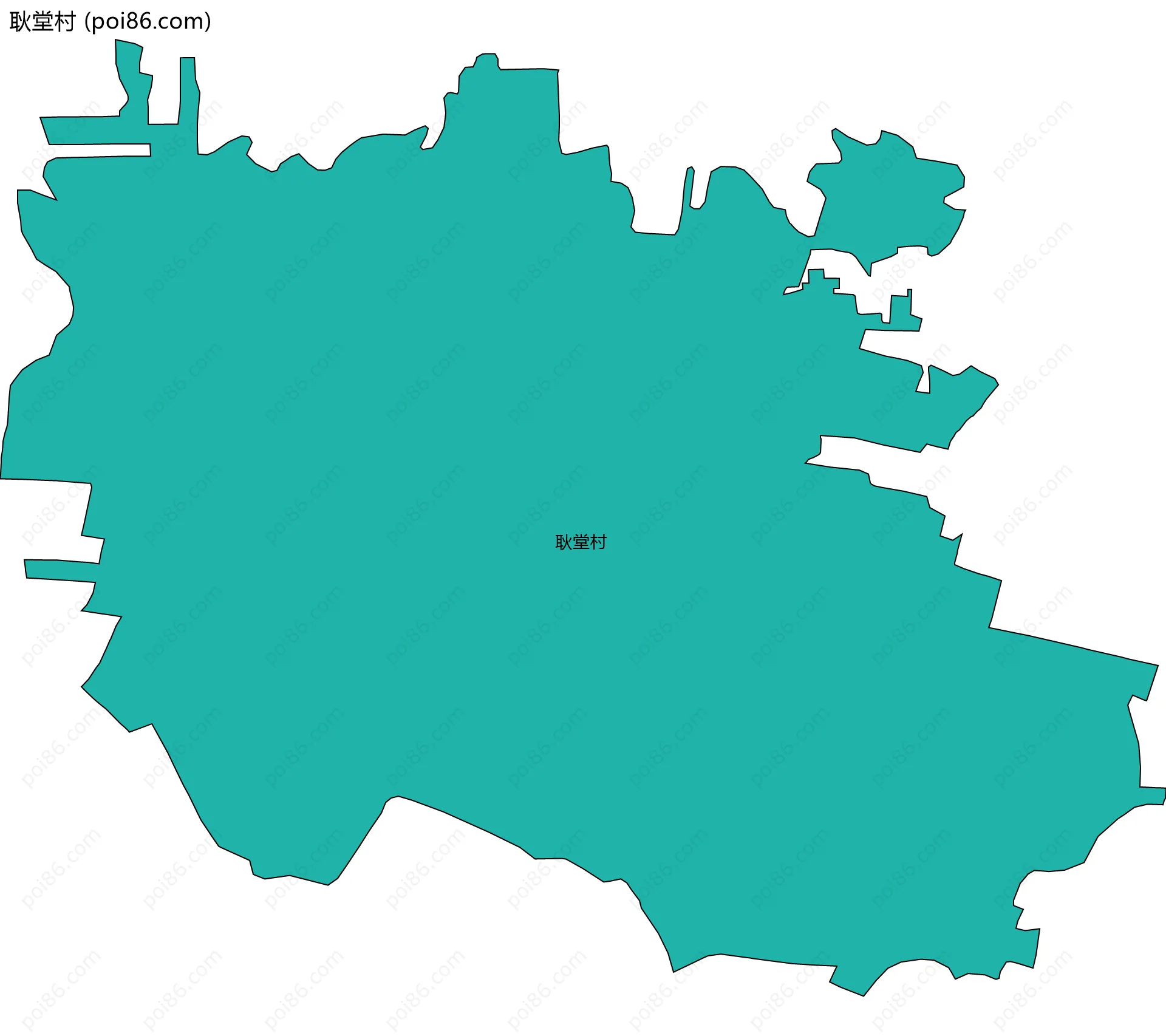 耿堂村边界地图