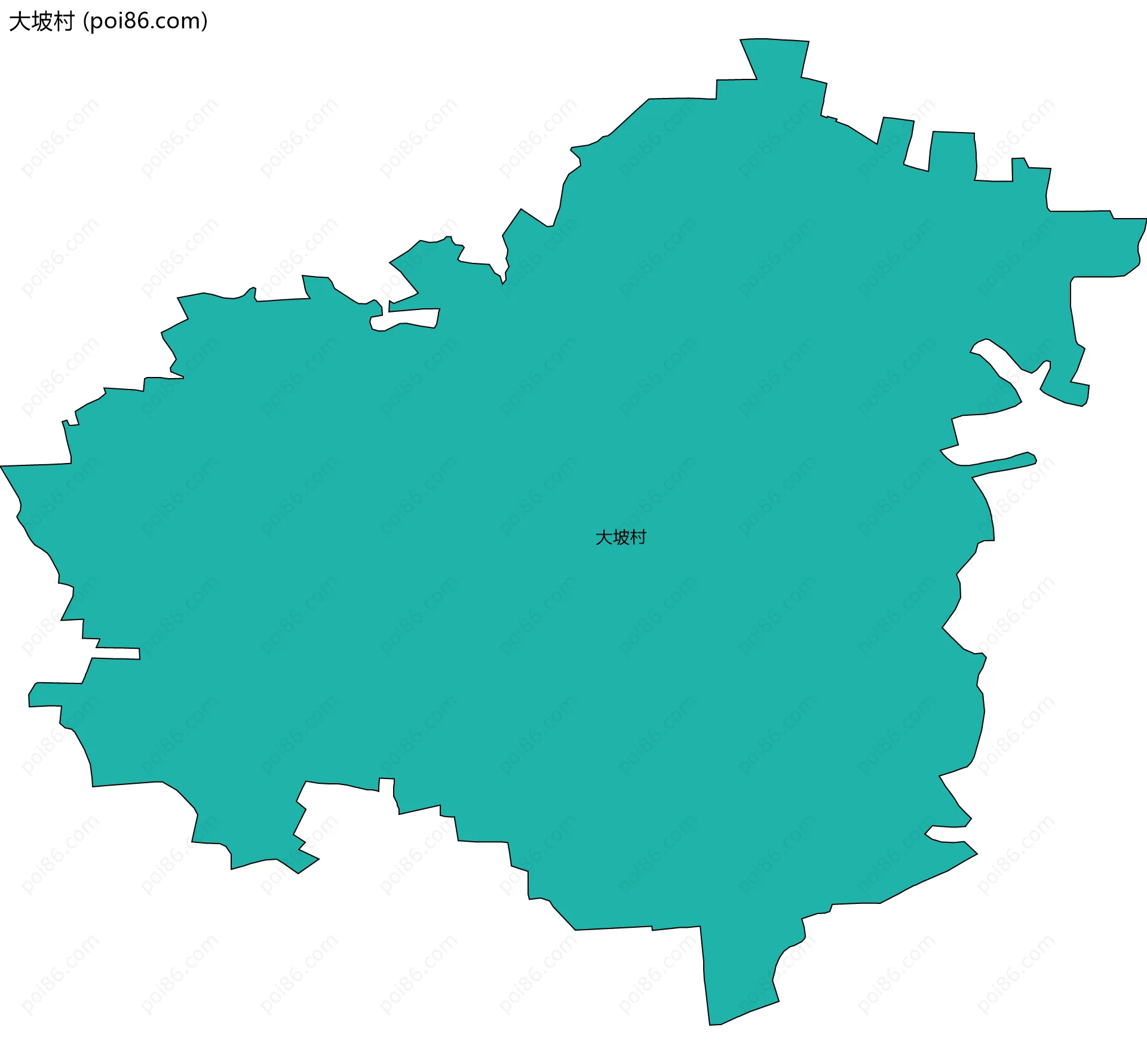 大坡村边界地图