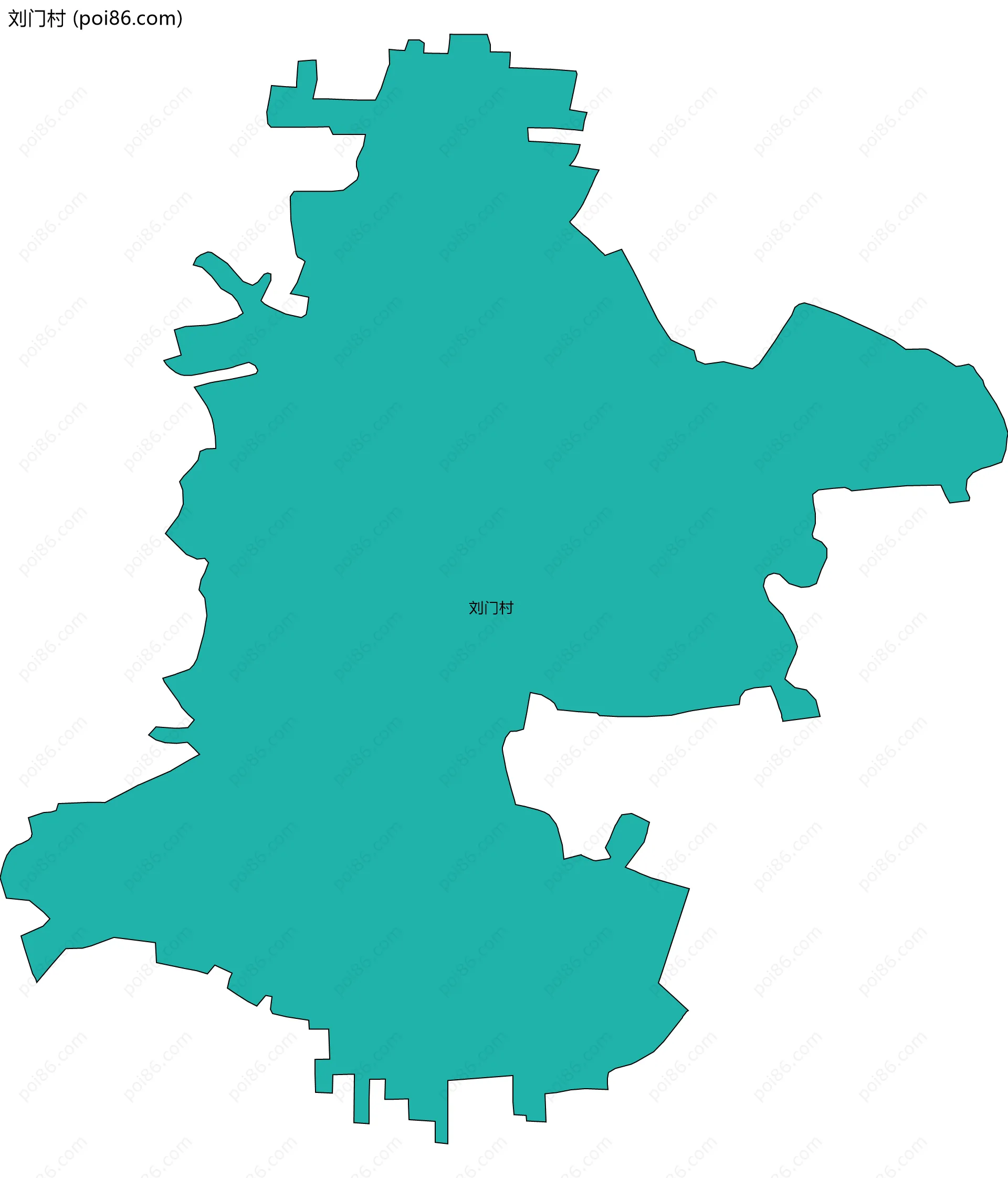 刘门村边界地图