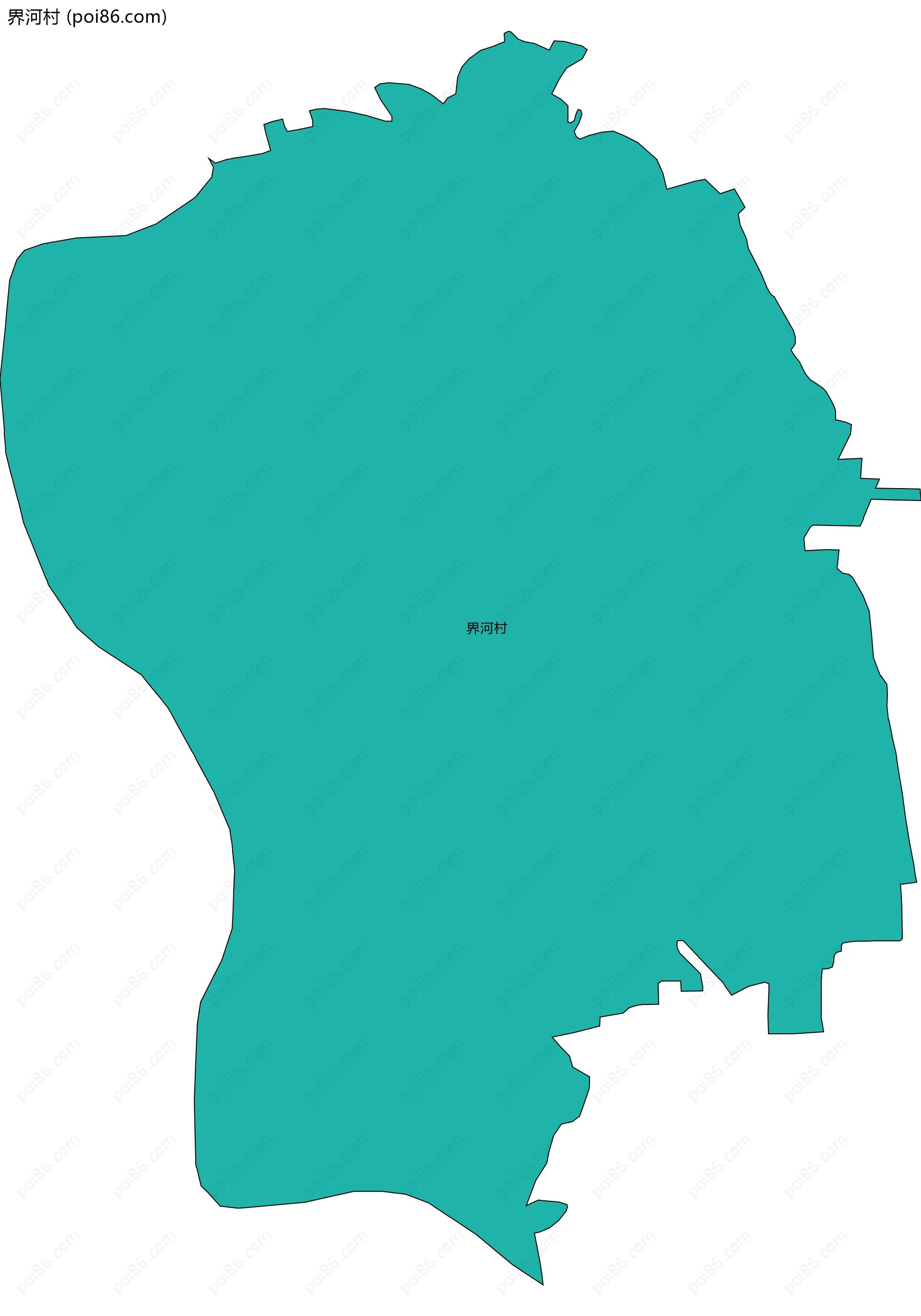 界河村边界地图