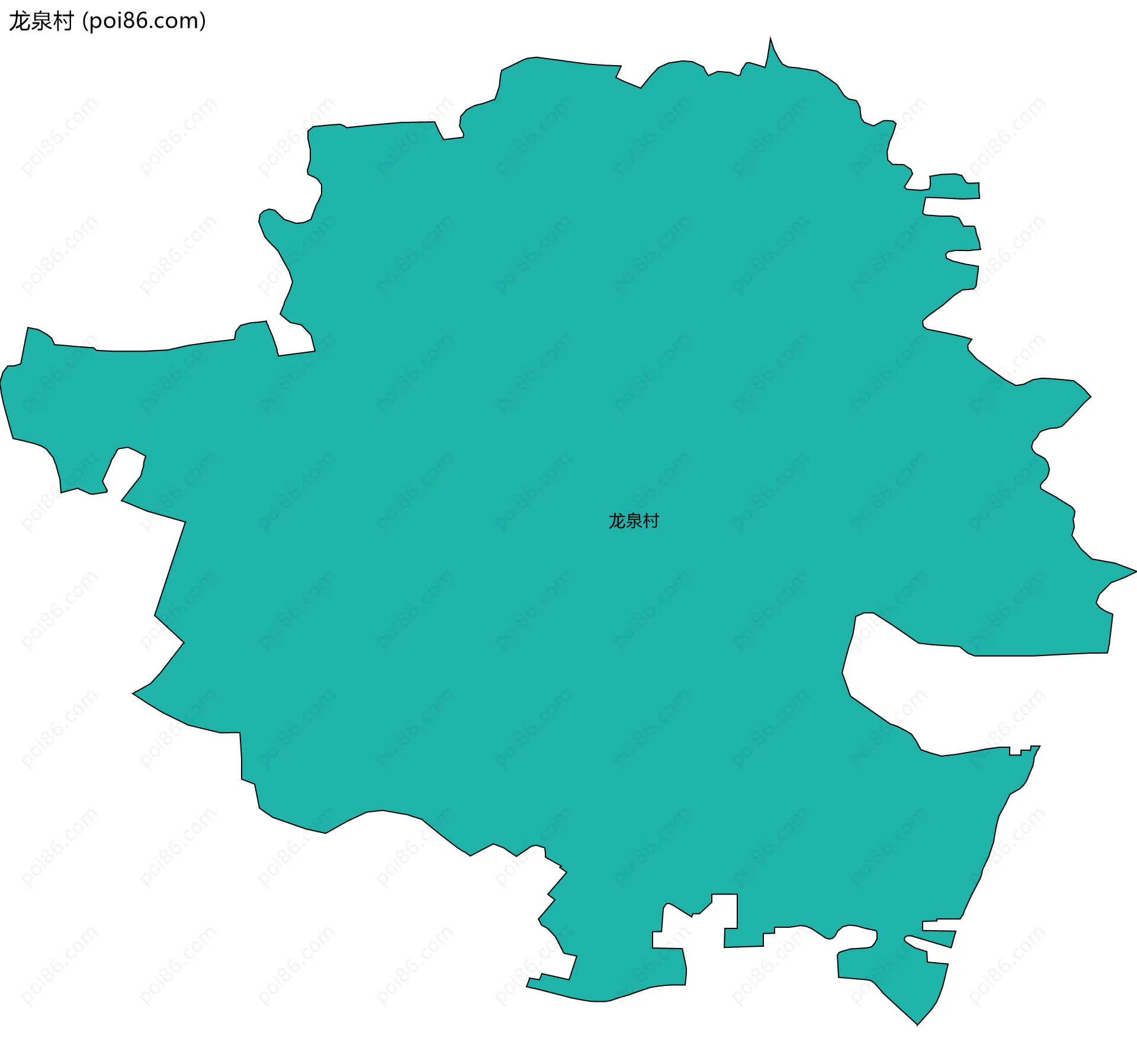 龙泉村边界地图
