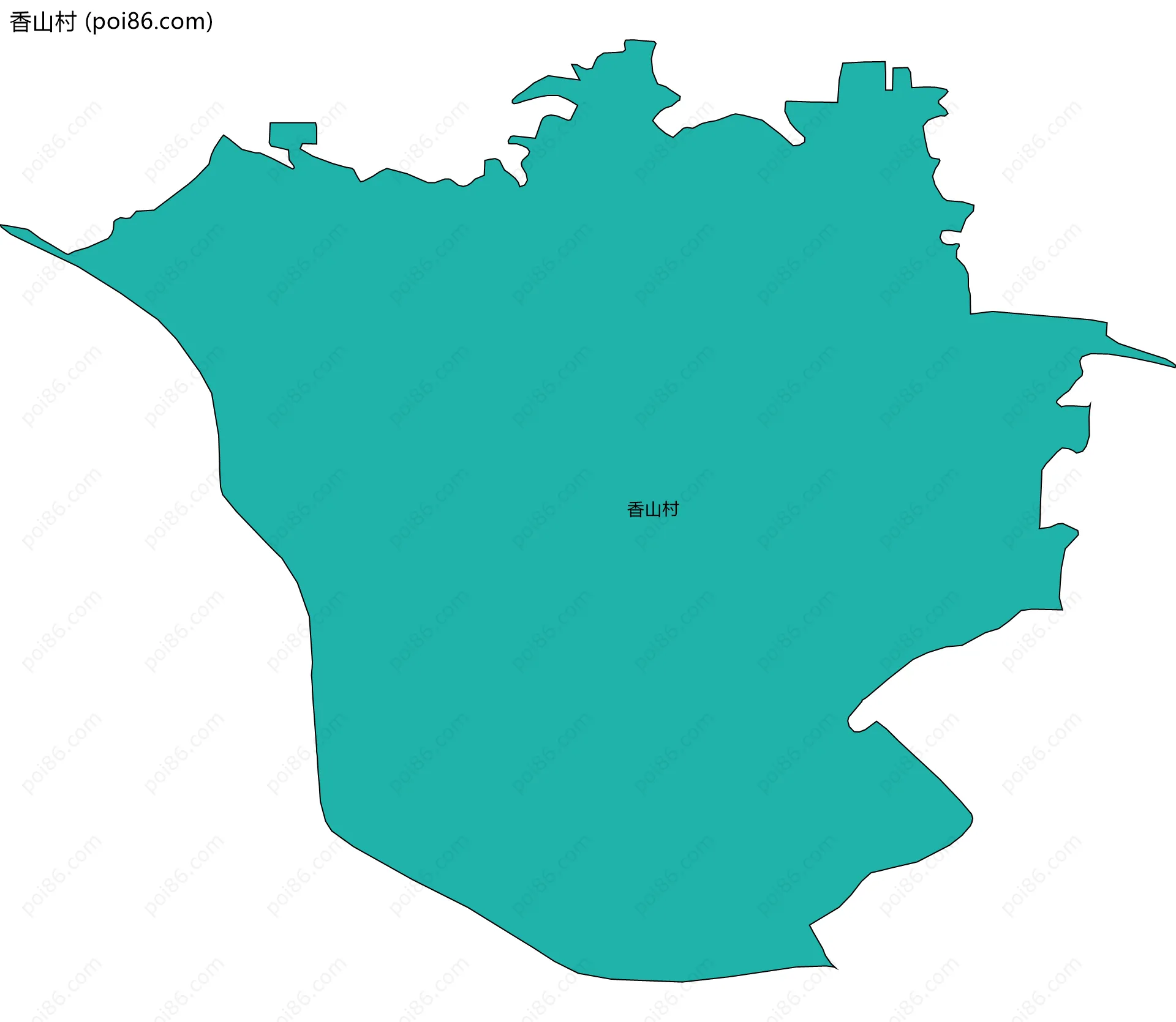 香山村边界地图