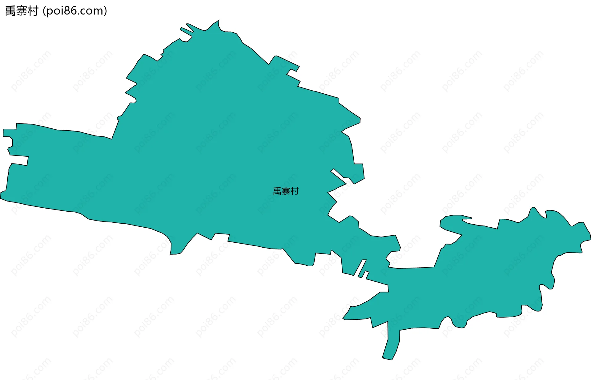 禹寨村边界地图