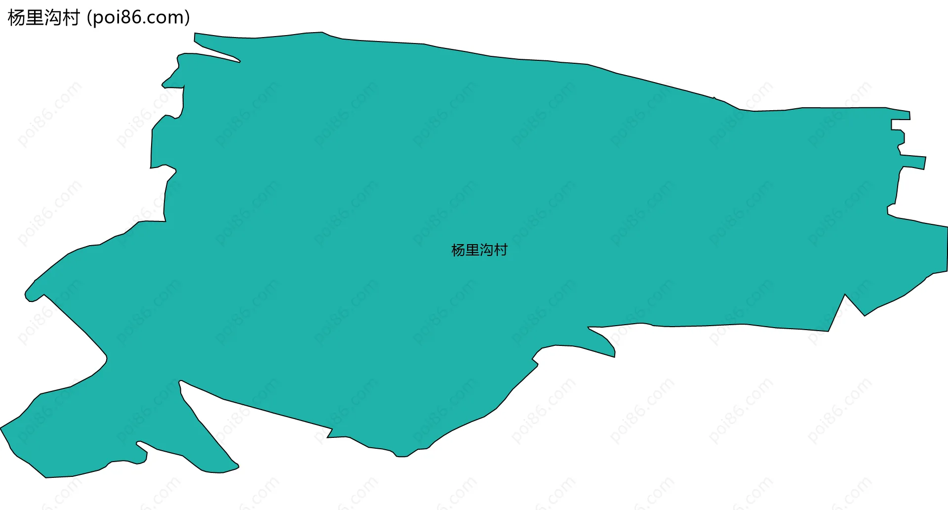 杨里沟村边界地图