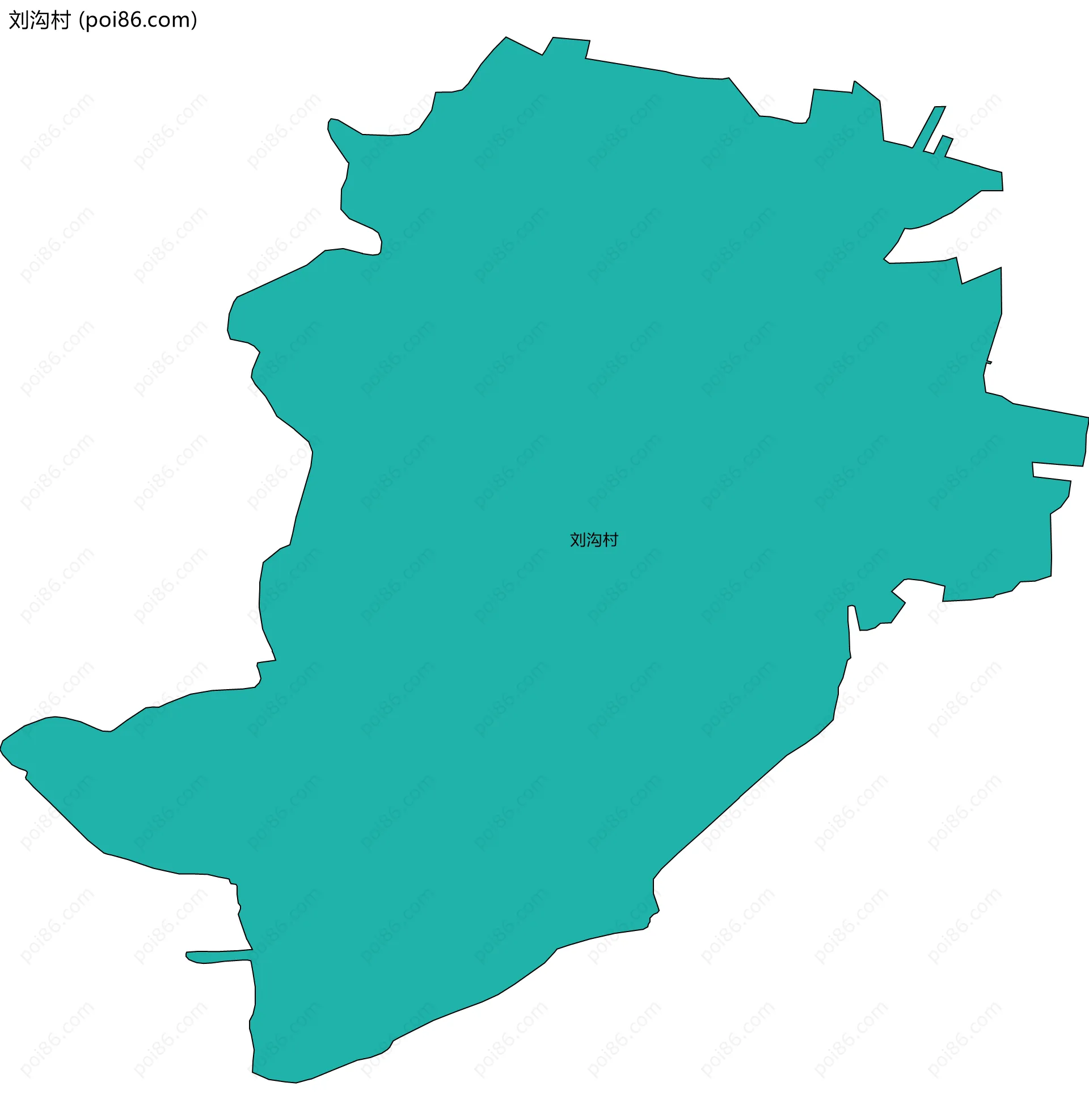 刘沟村边界地图