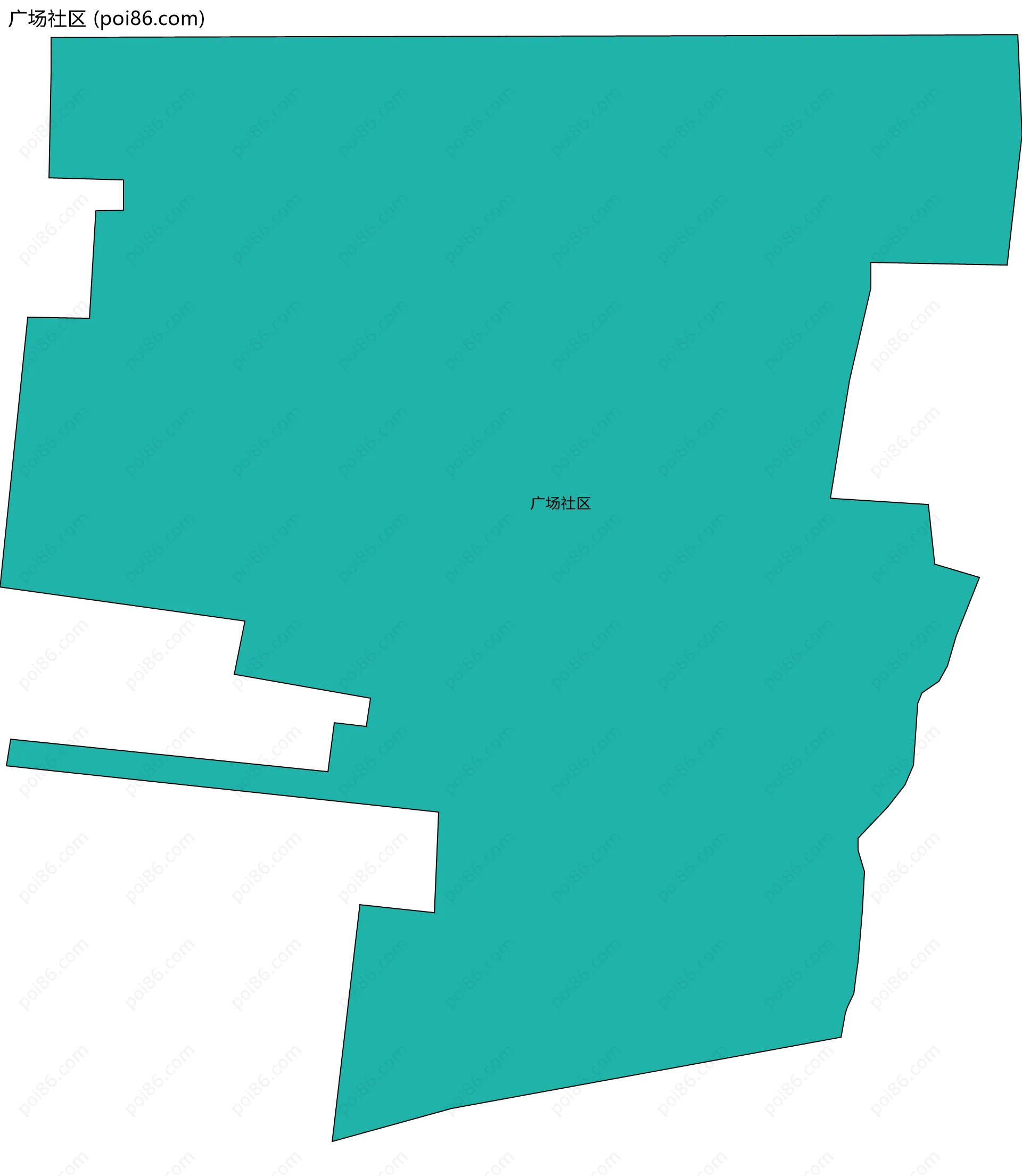 广场社区边界地图