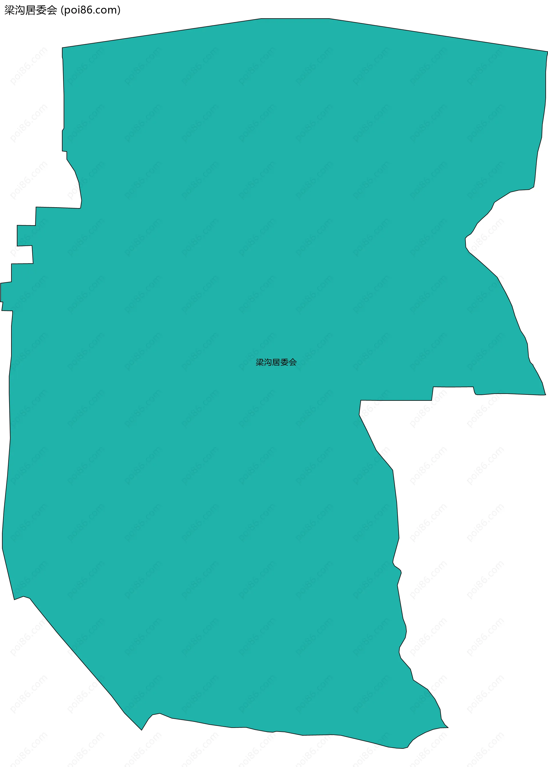 梁沟居委会边界地图