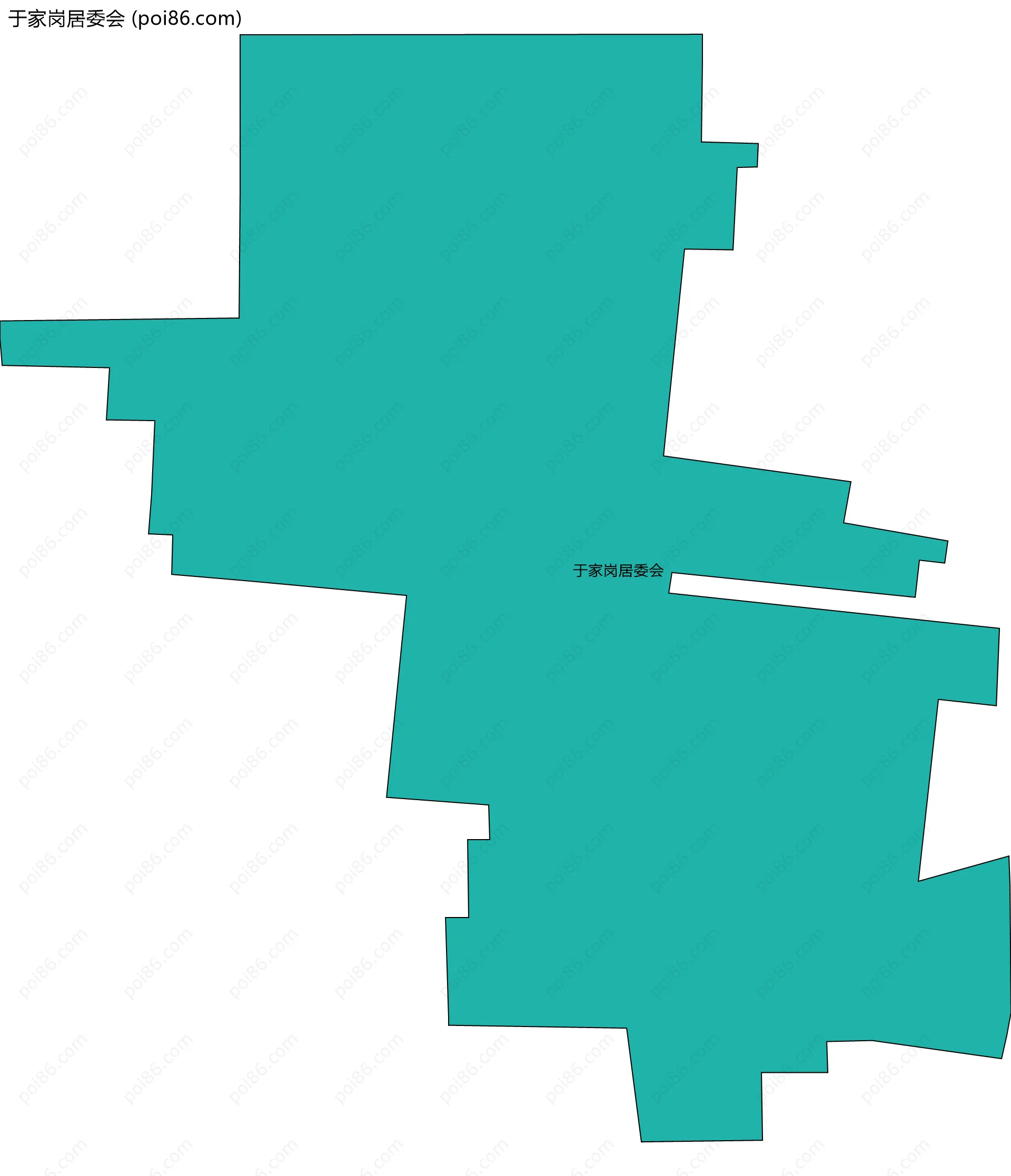 于家岗居委会边界地图