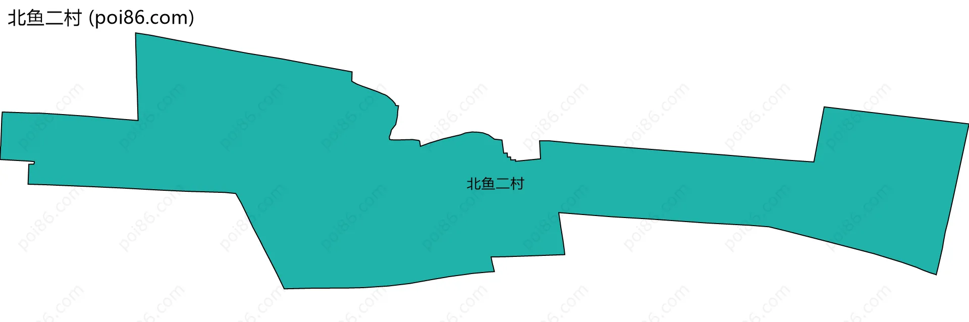 北鱼二村边界地图