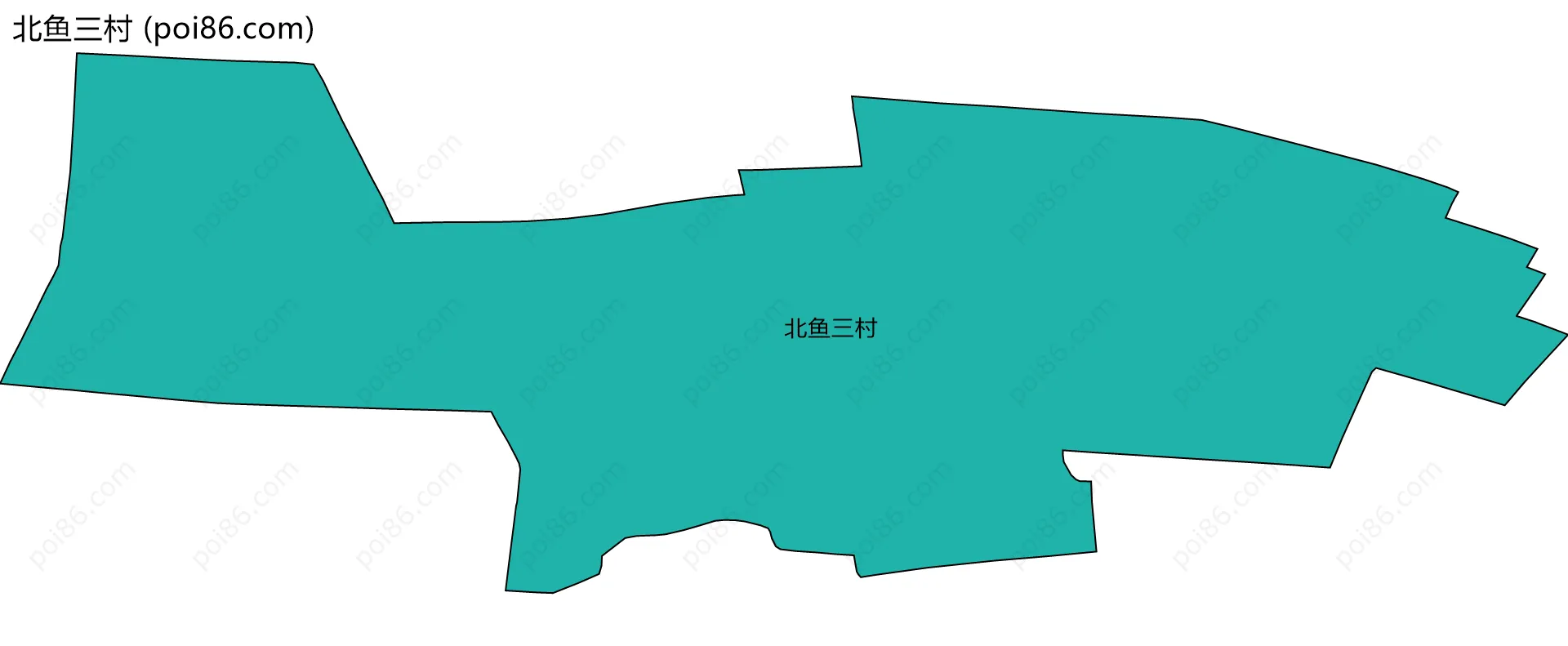 北鱼三村边界地图