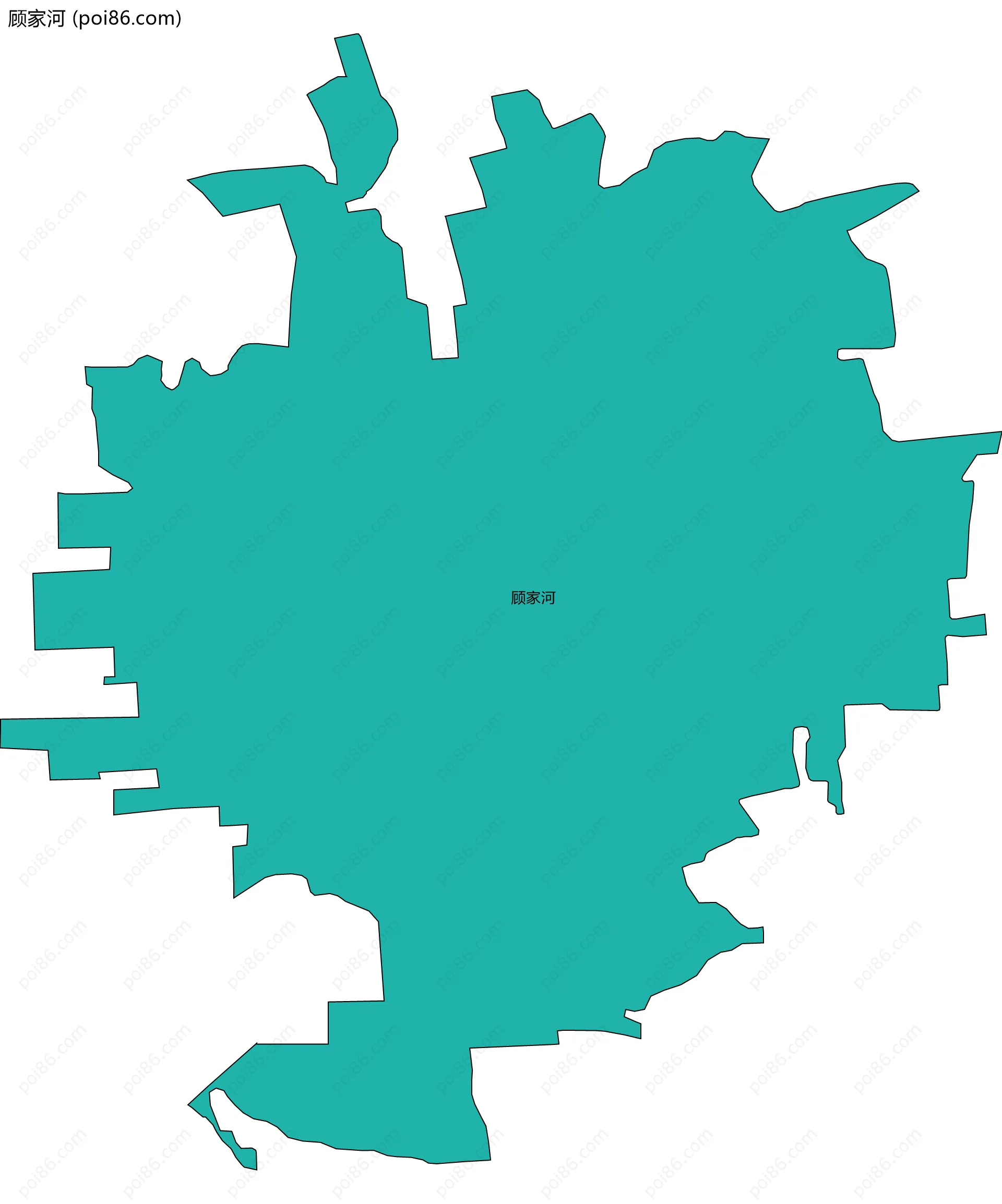 顾家河边界地图