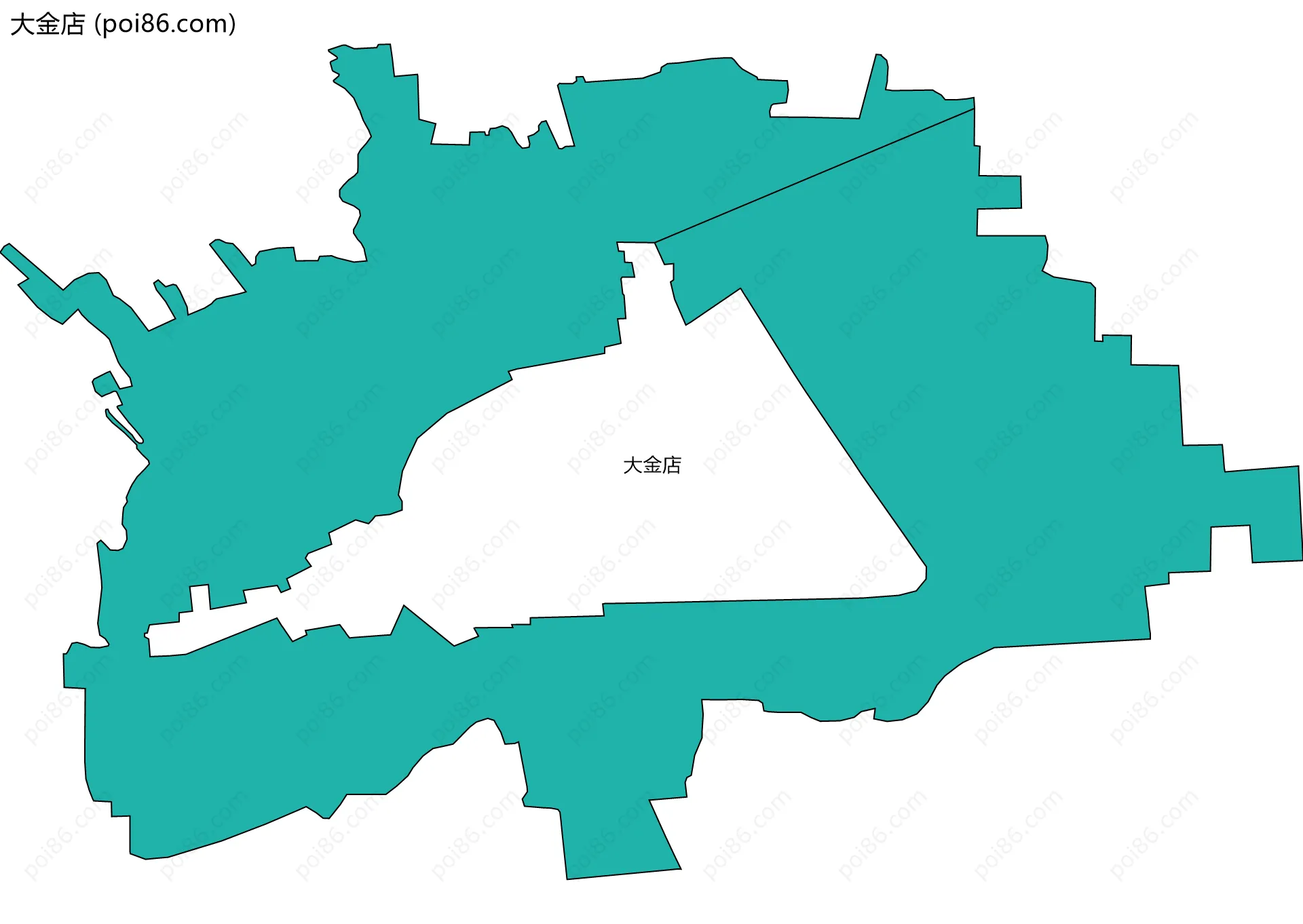 大金店边界地图