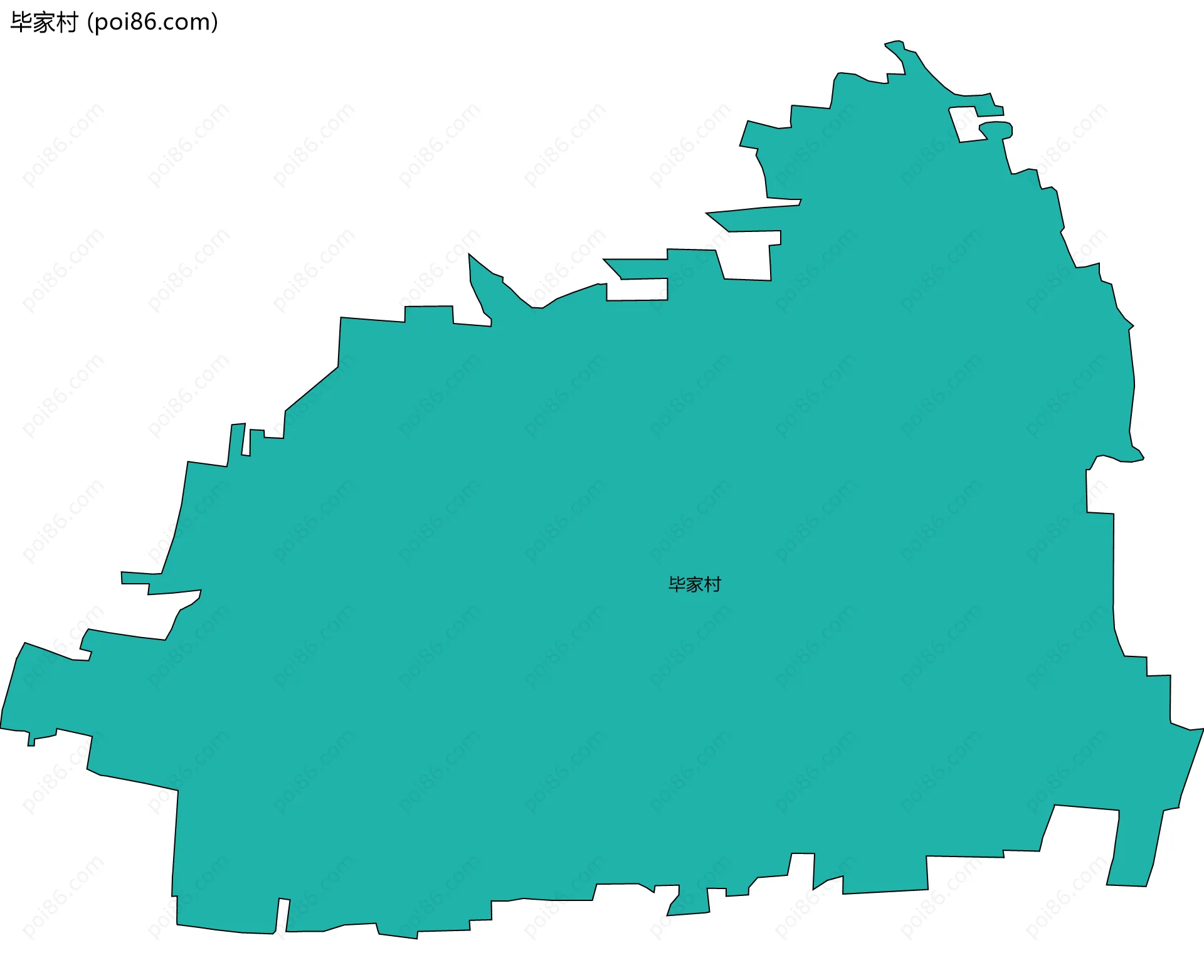 毕家村边界地图