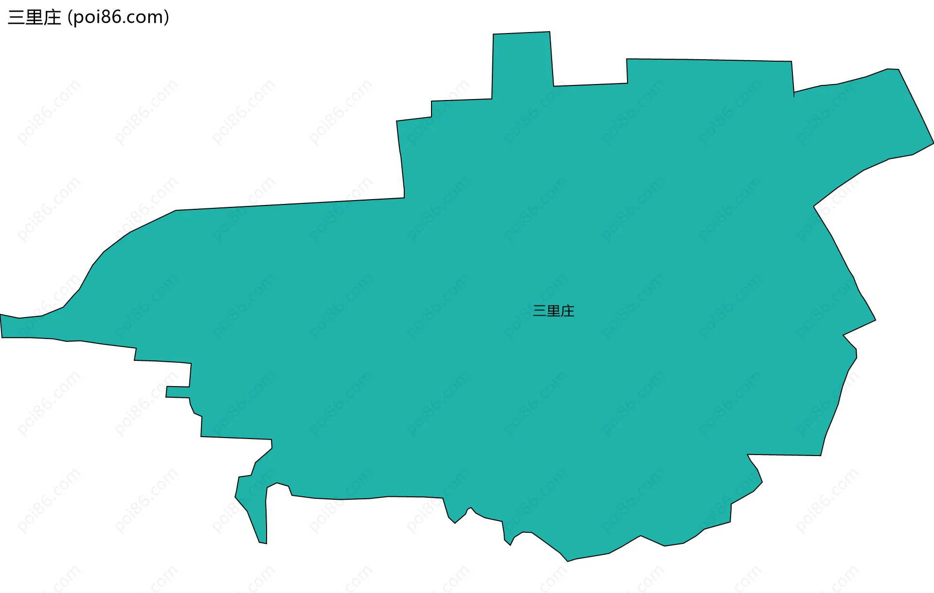 三里庄边界地图