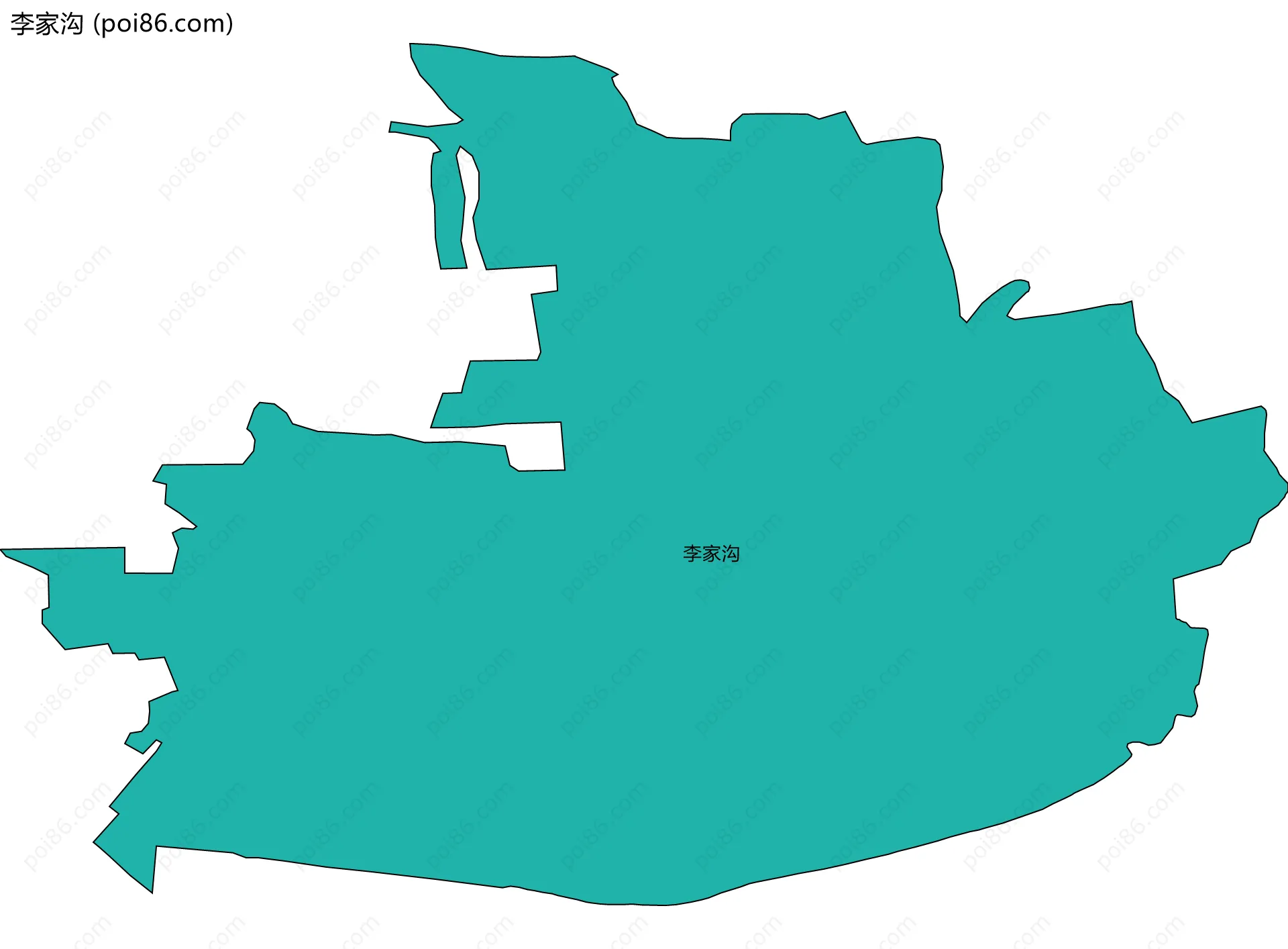 李家沟边界地图