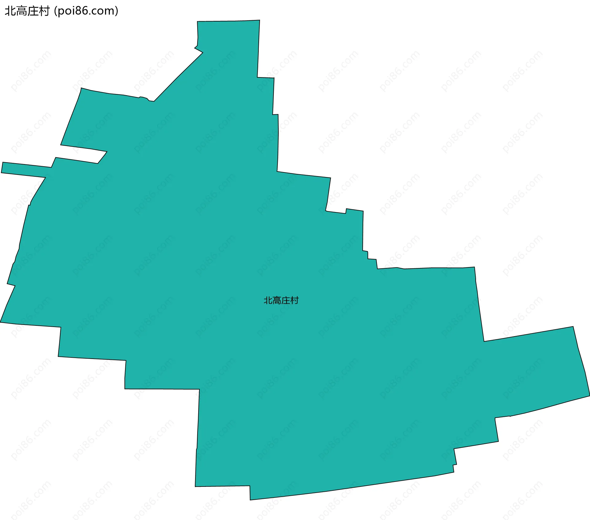 北高庄村边界地图