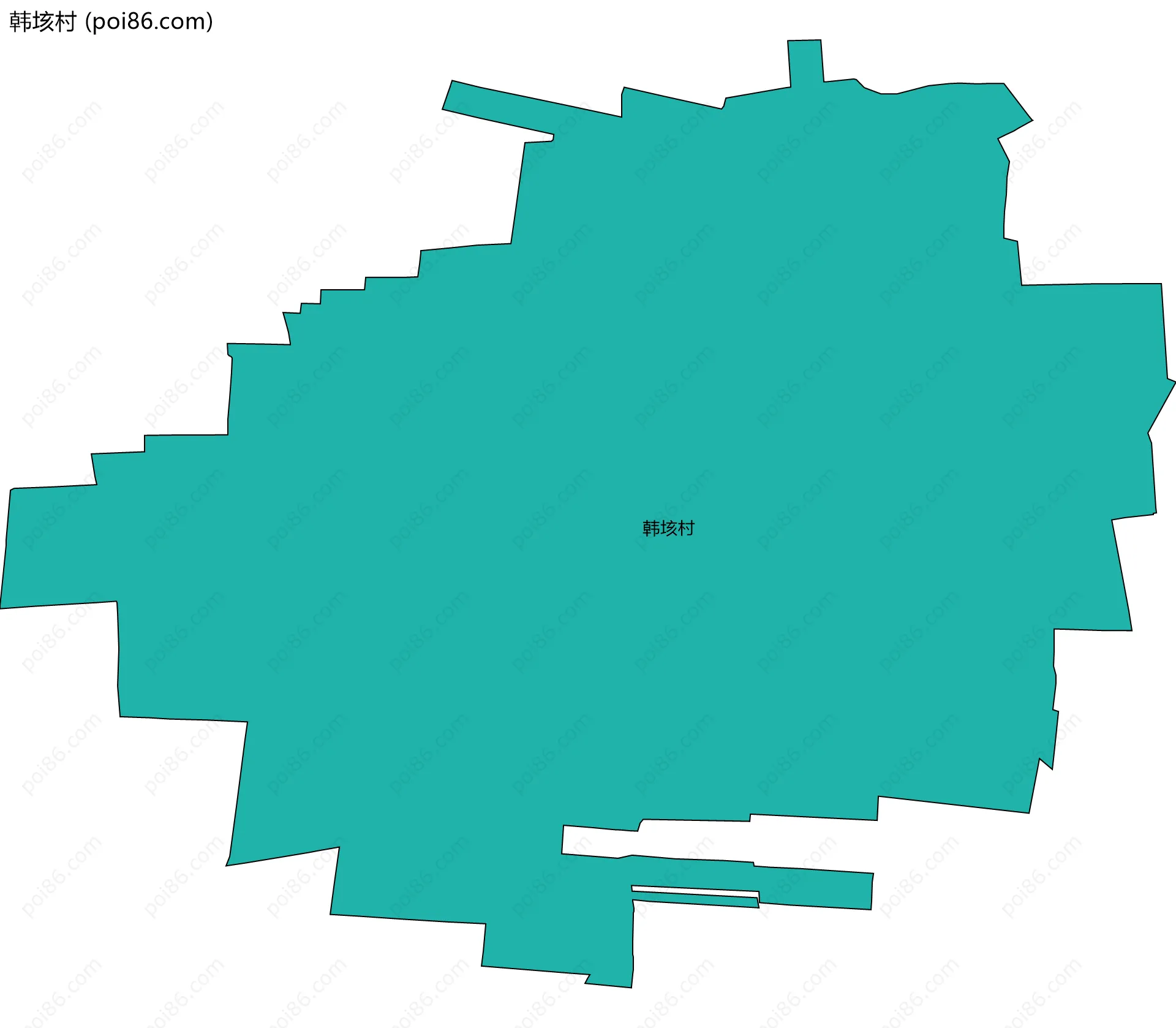 韩垓村边界地图