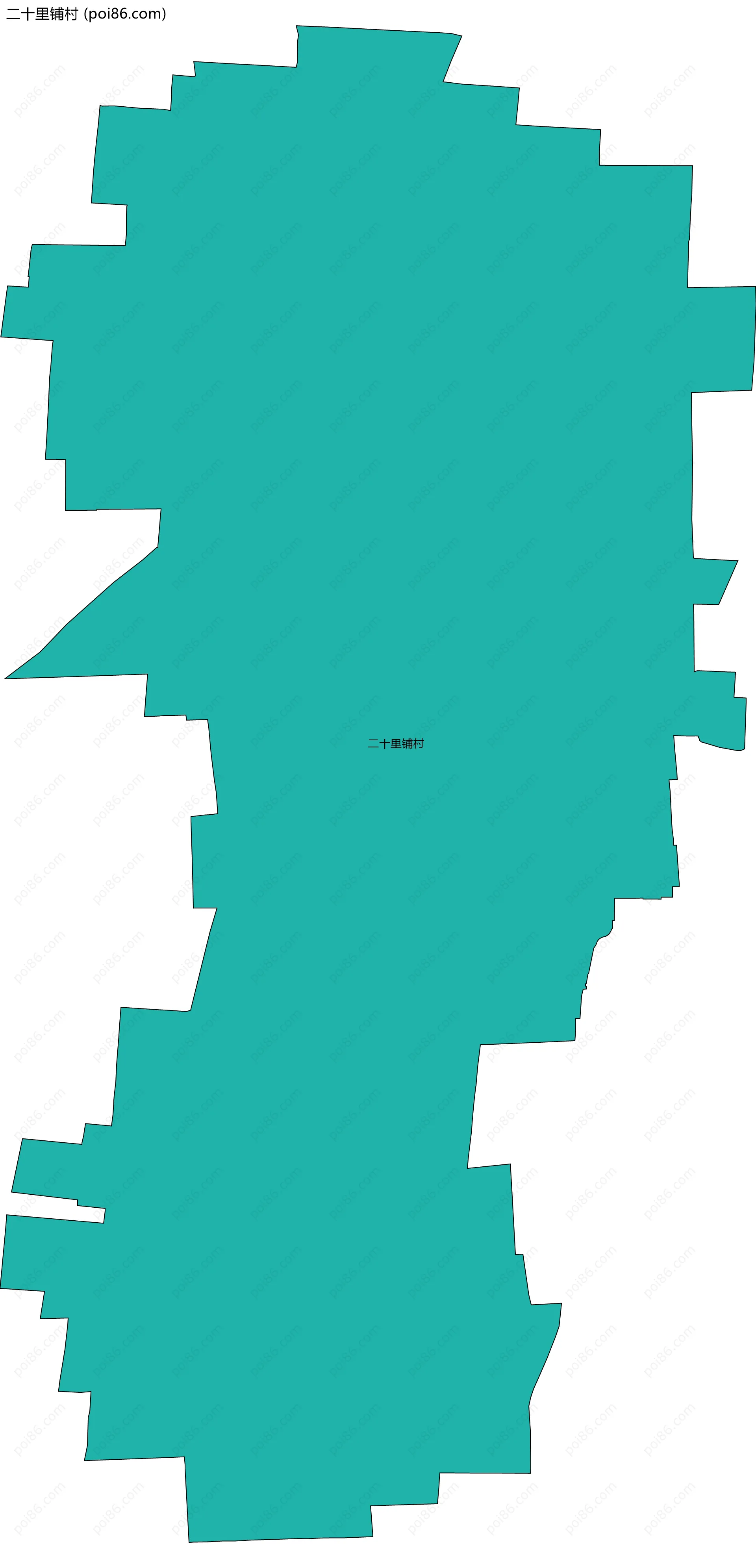 二十里铺村边界地图