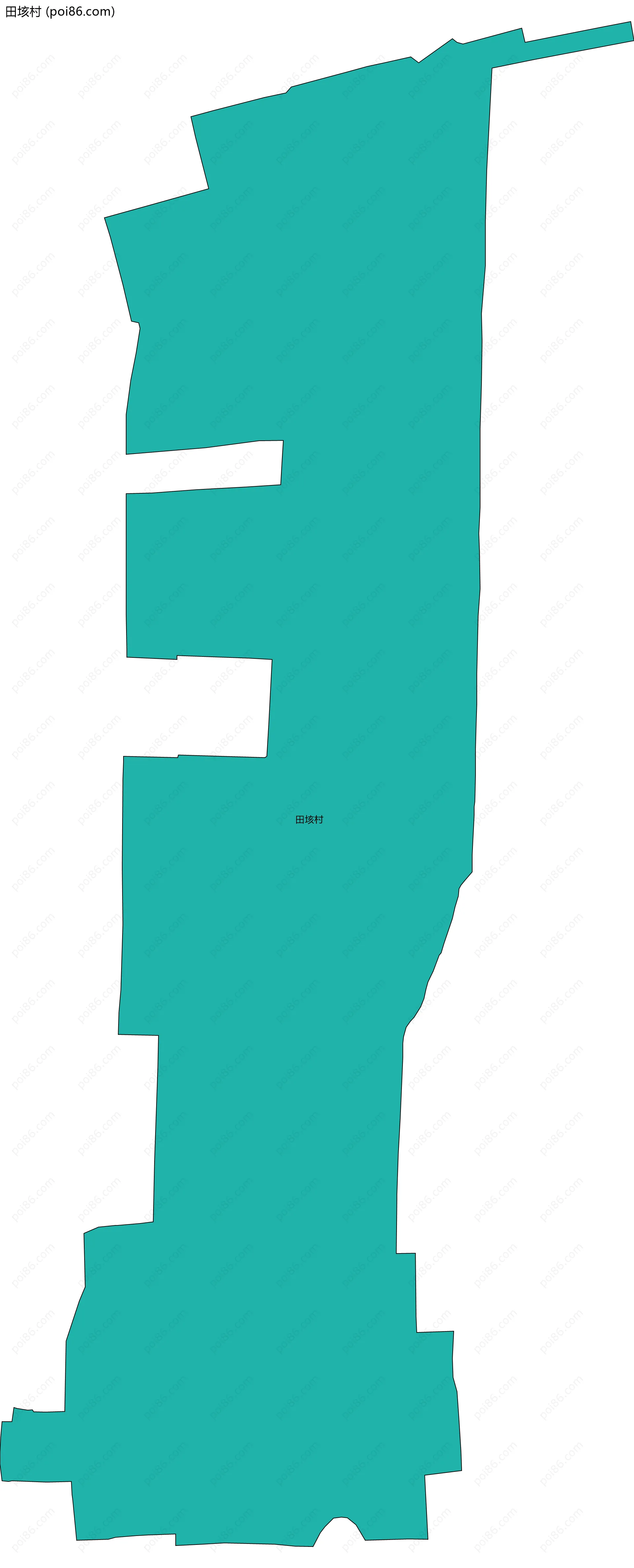 田垓村边界地图