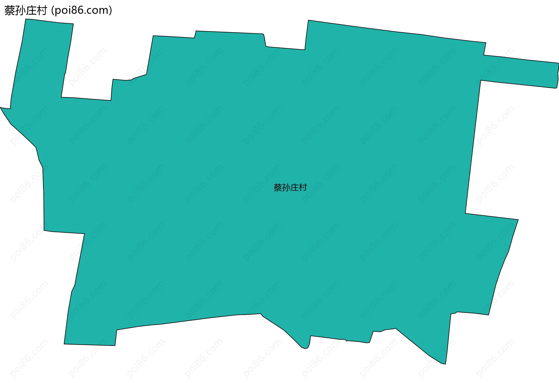 蔡孙庄村边界地图