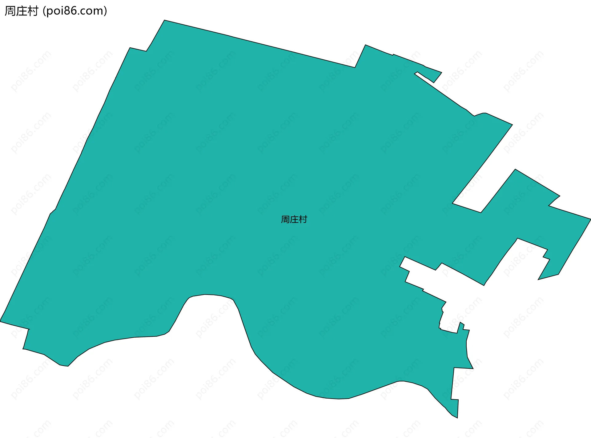 周庄村边界地图