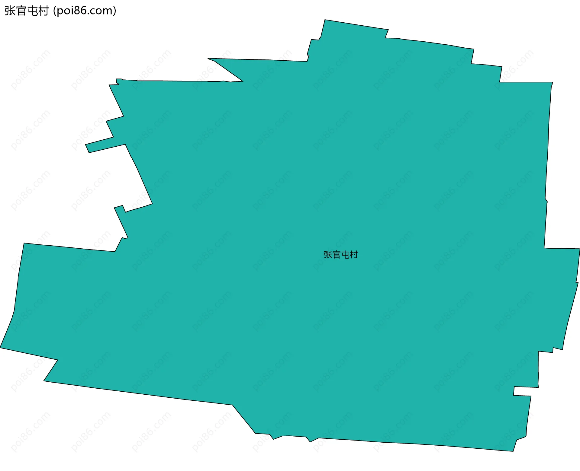 张官屯村边界地图