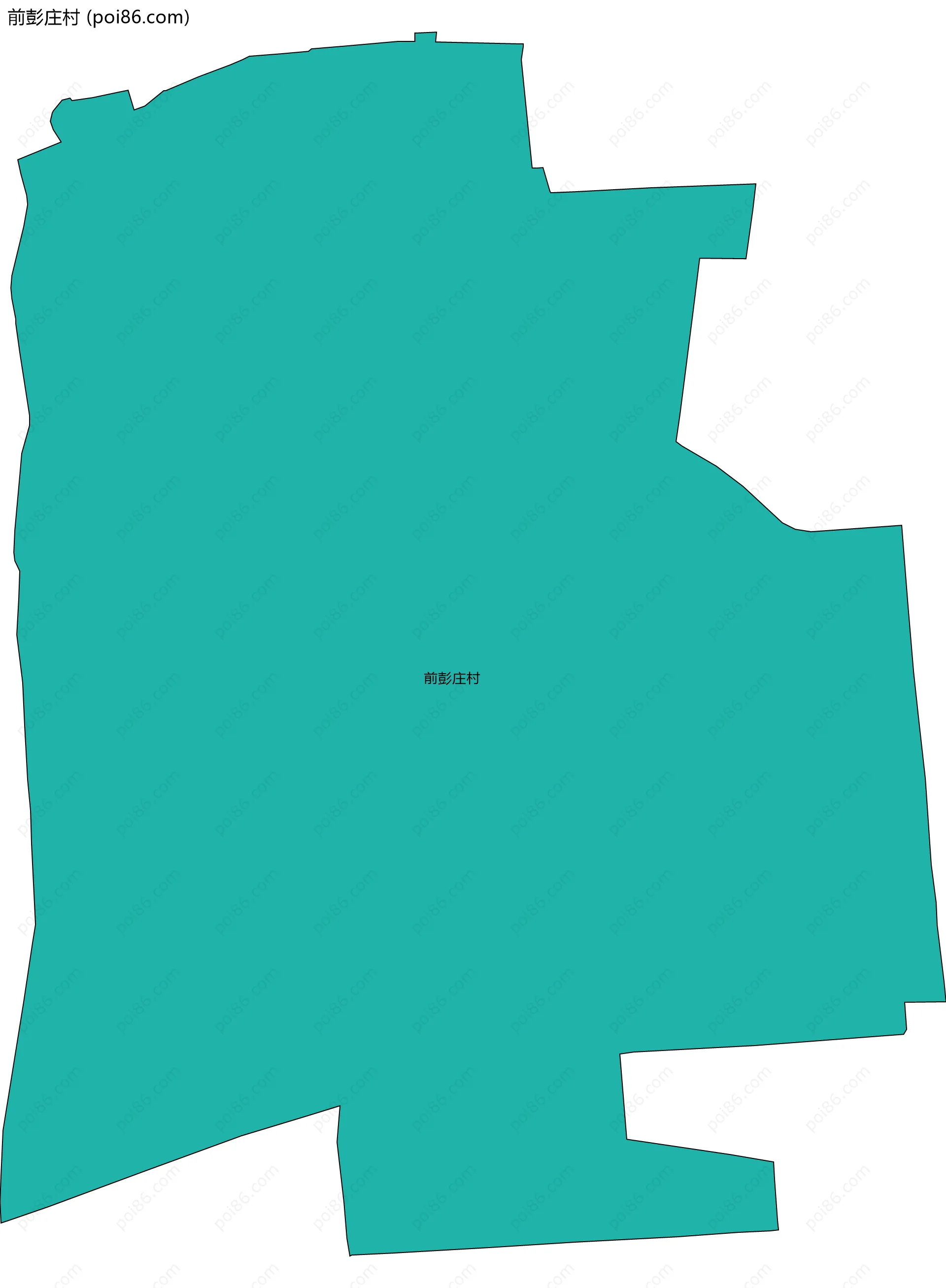 前彭庄村边界地图