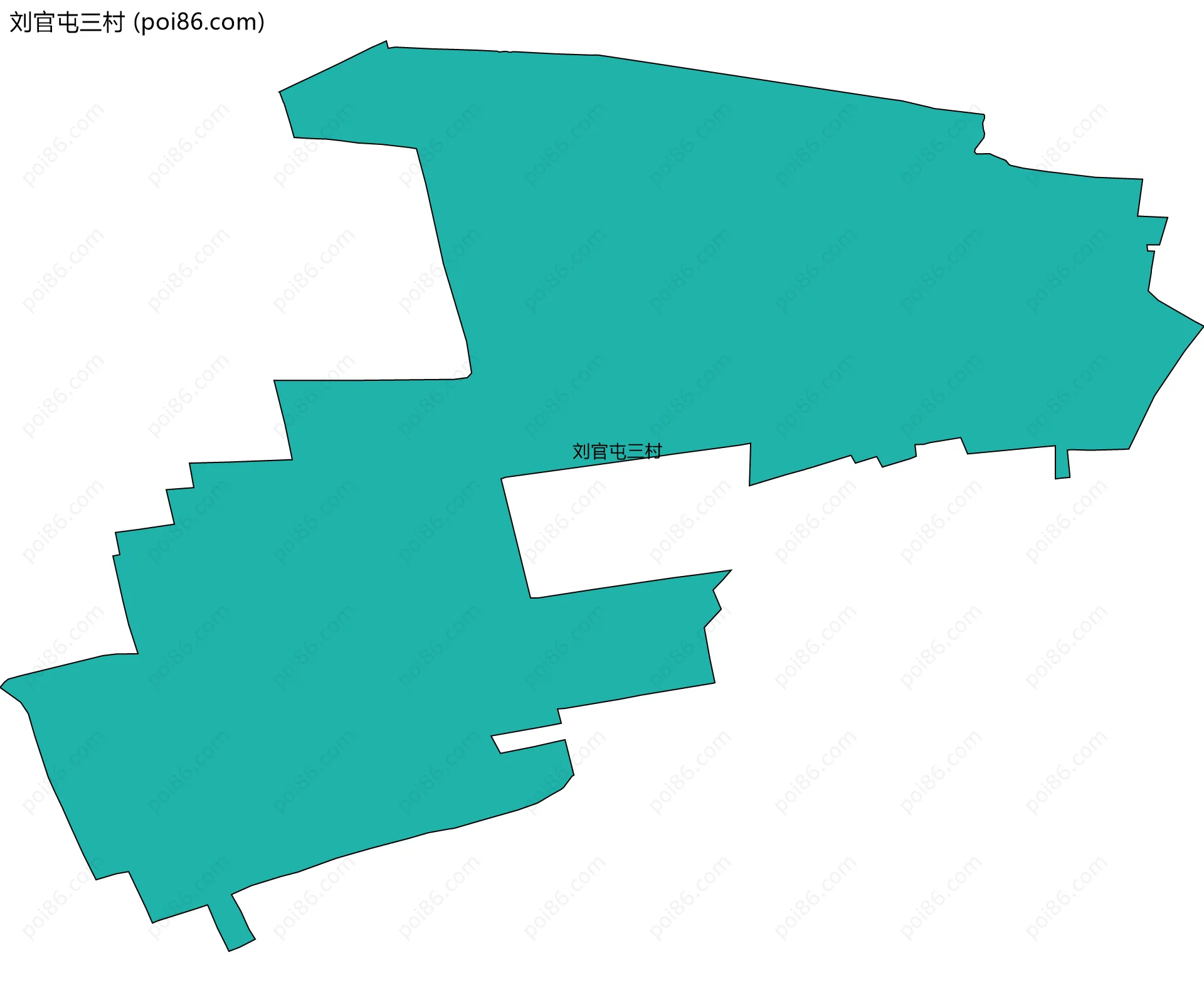 刘官屯三村边界地图