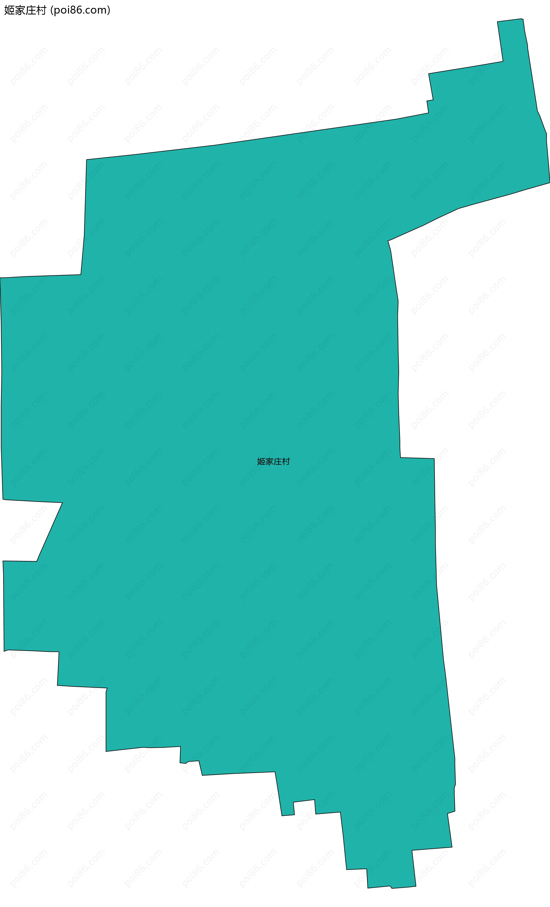 姬家庄村边界地图