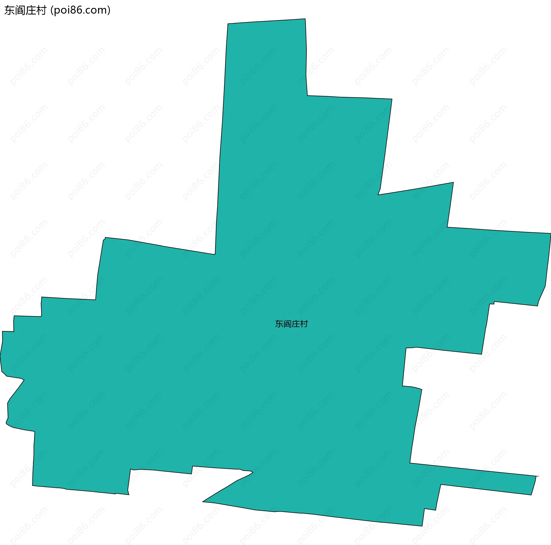 东阎庄村边界地图