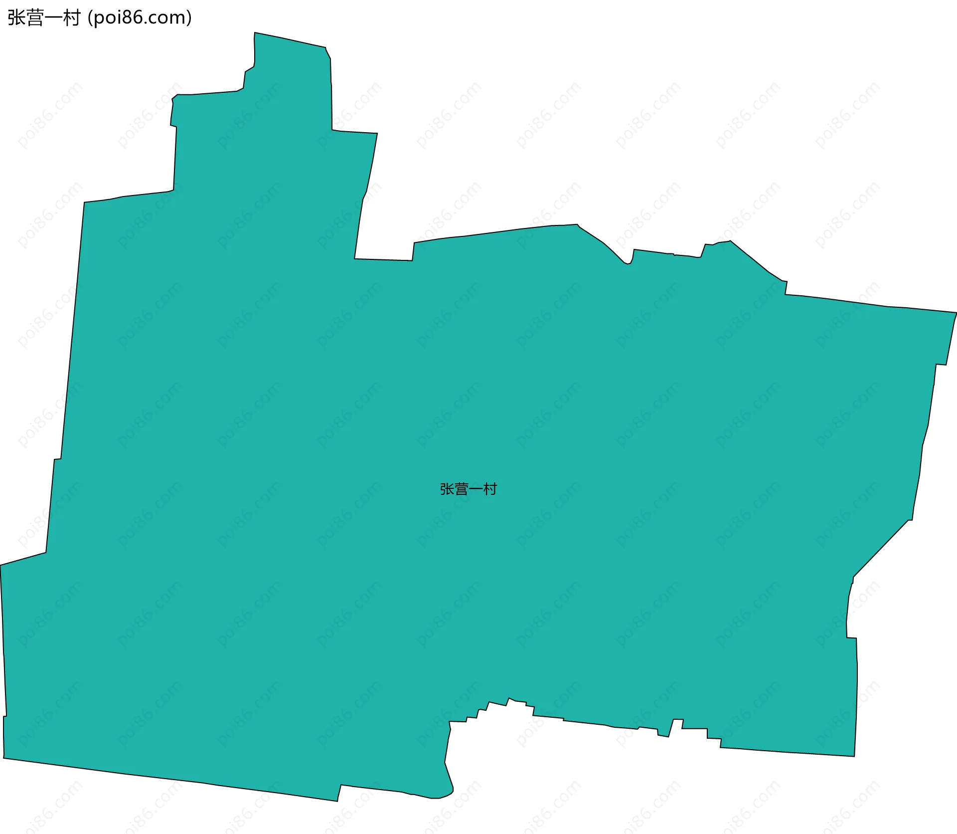 张营一村边界地图