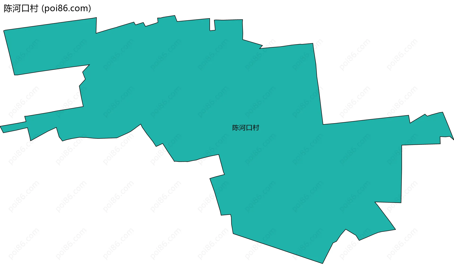 陈河口村边界地图
