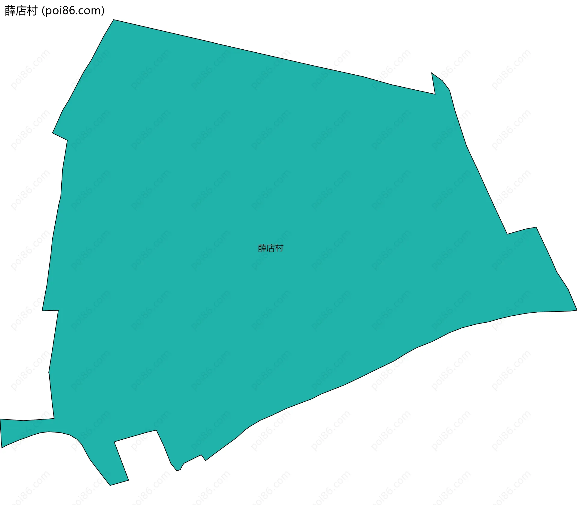 薛店村边界地图