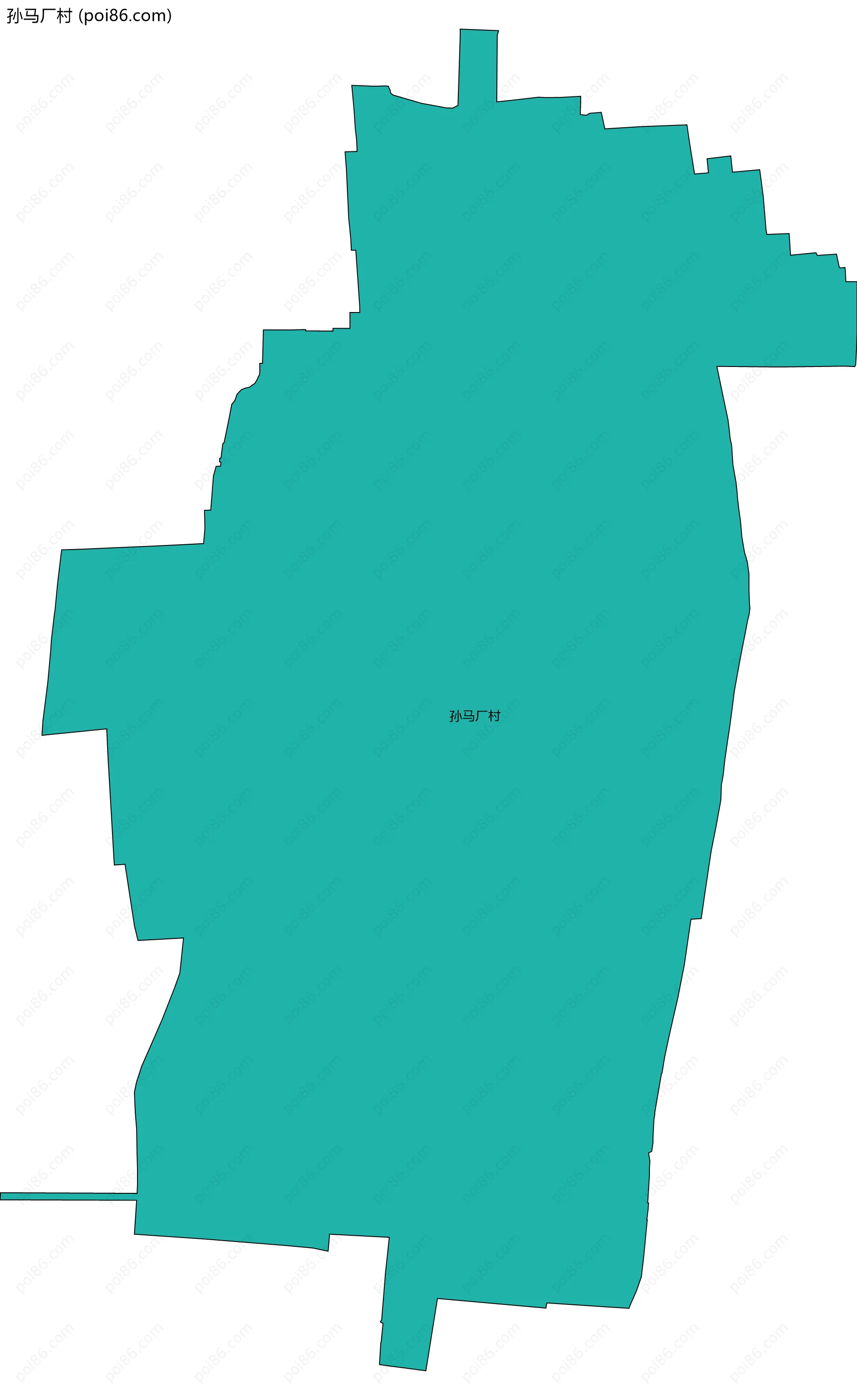 孙马厂村边界地图