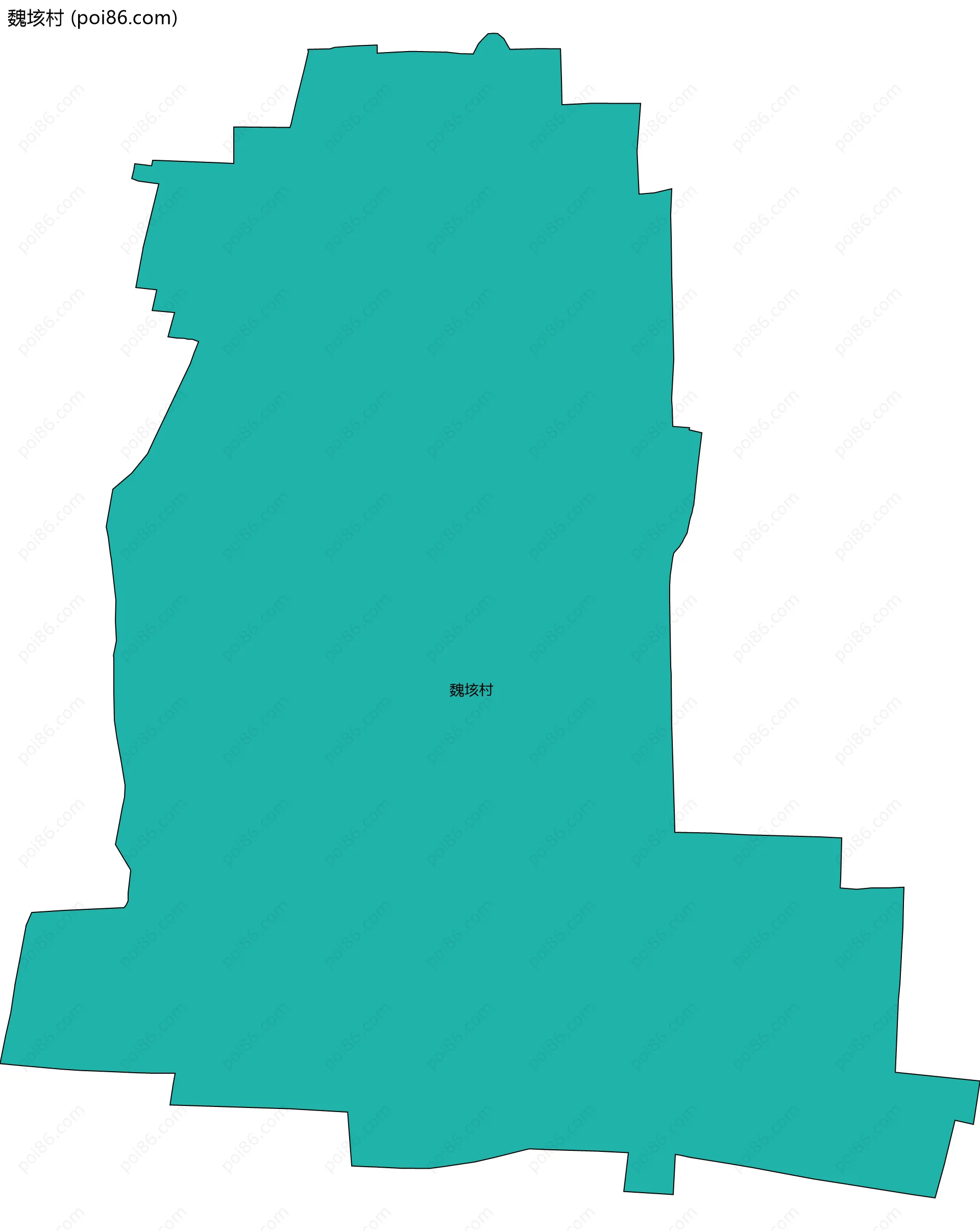 魏垓村边界地图