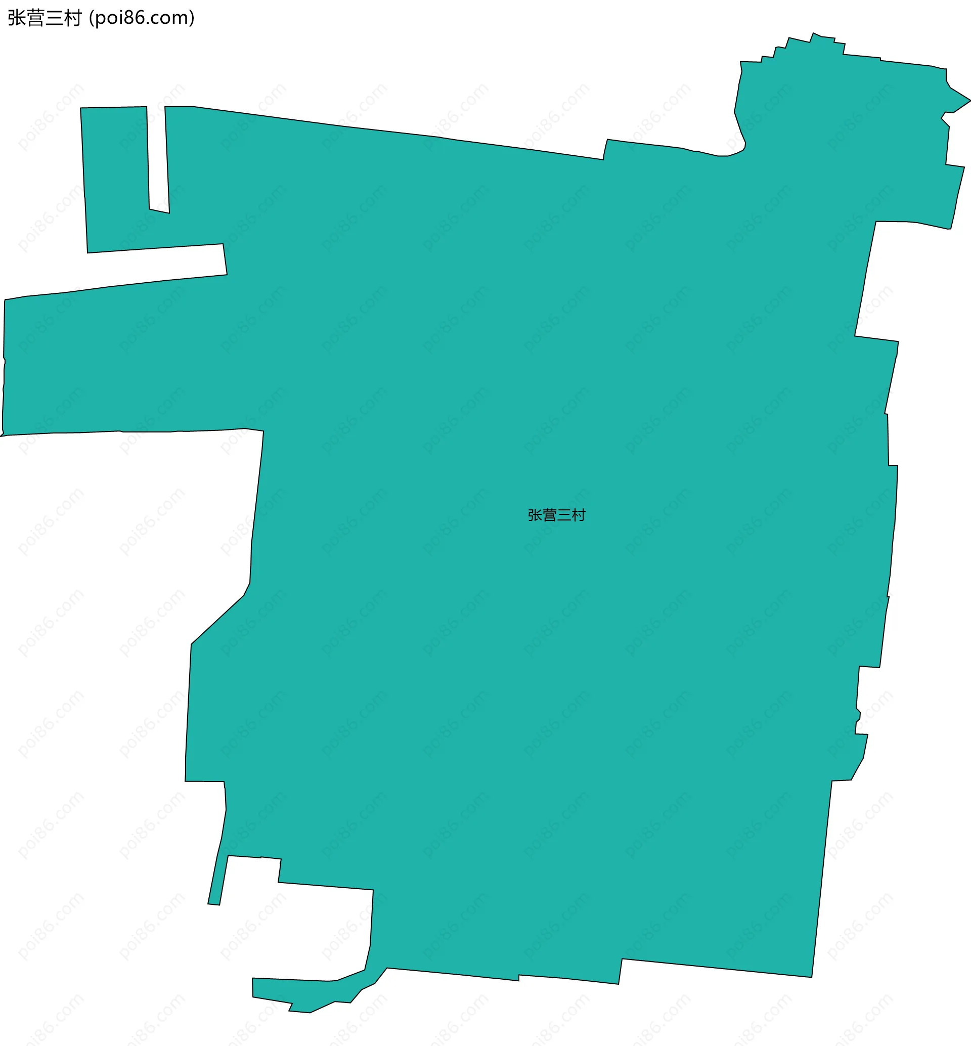 张营三村边界地图