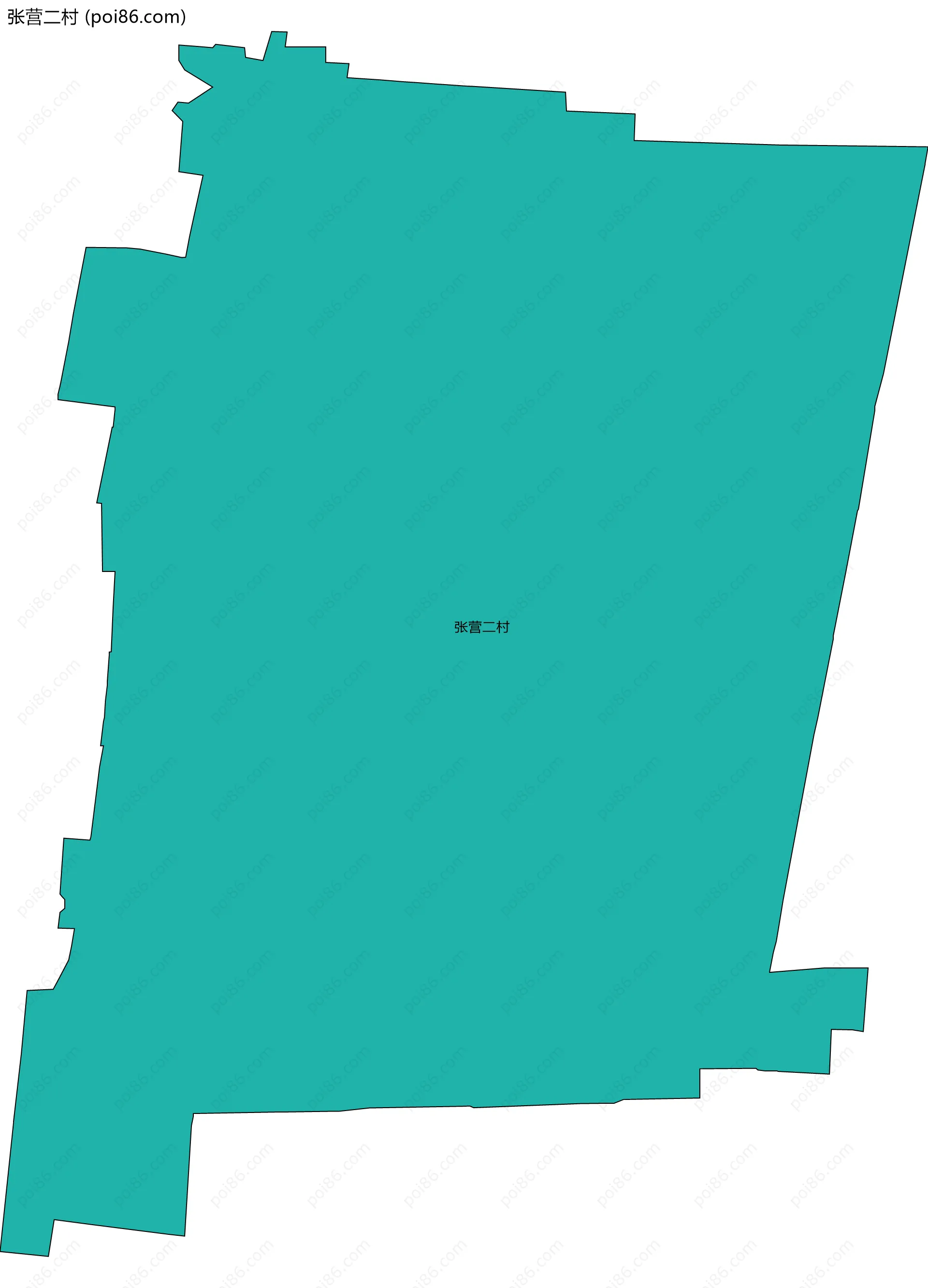 张营二村边界地图