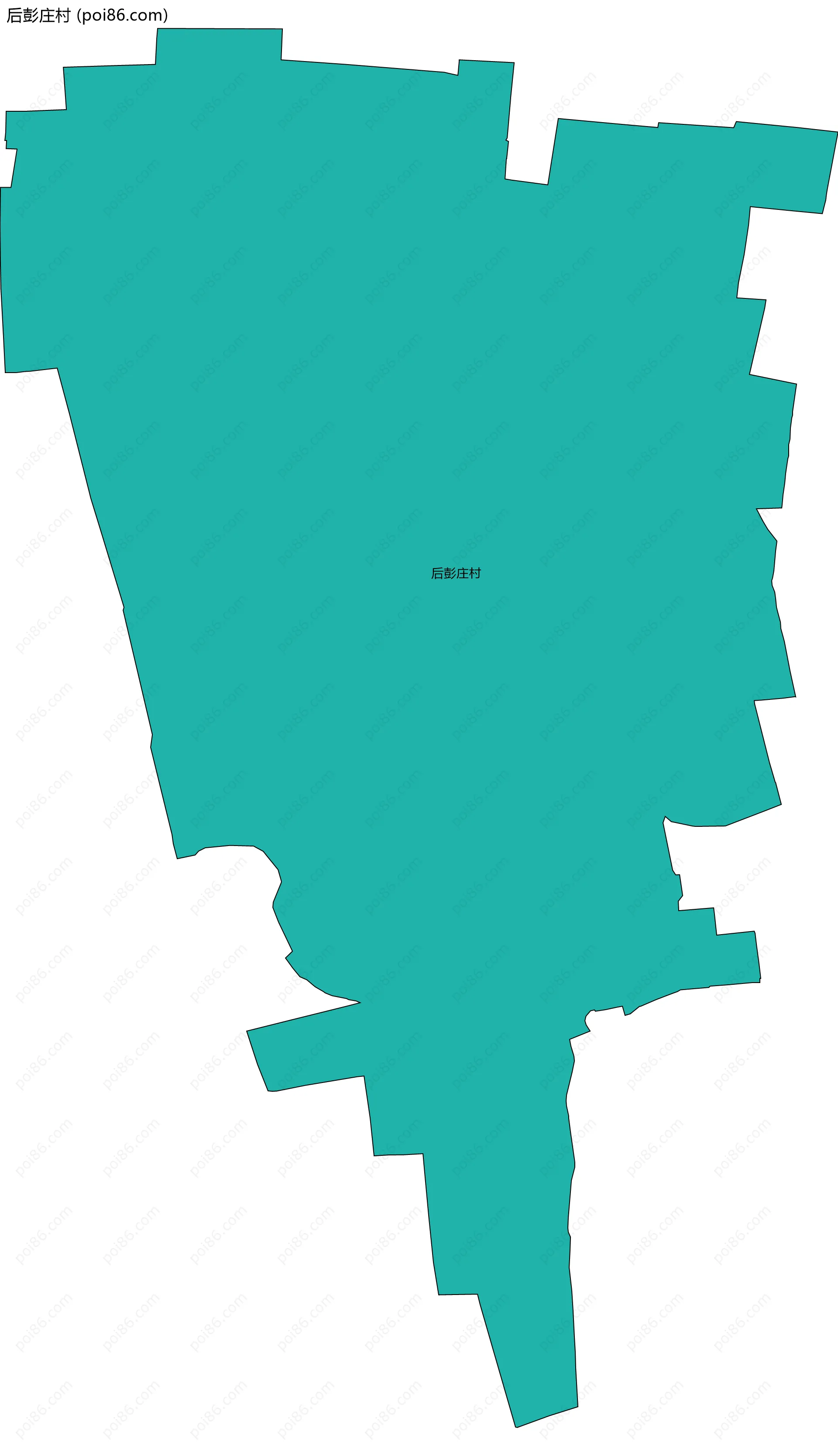 后彭庄村边界地图