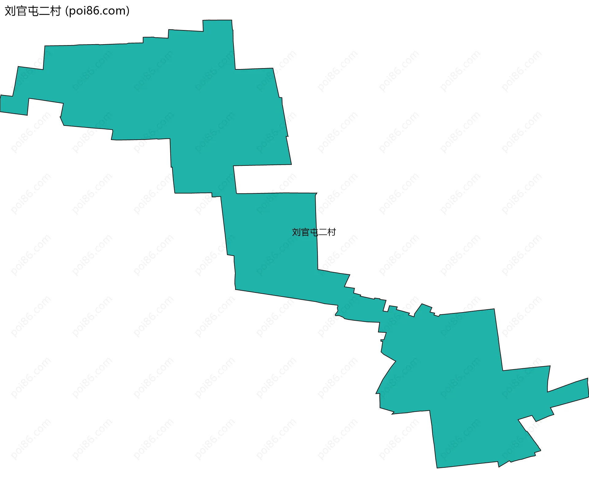 刘官屯二村边界地图