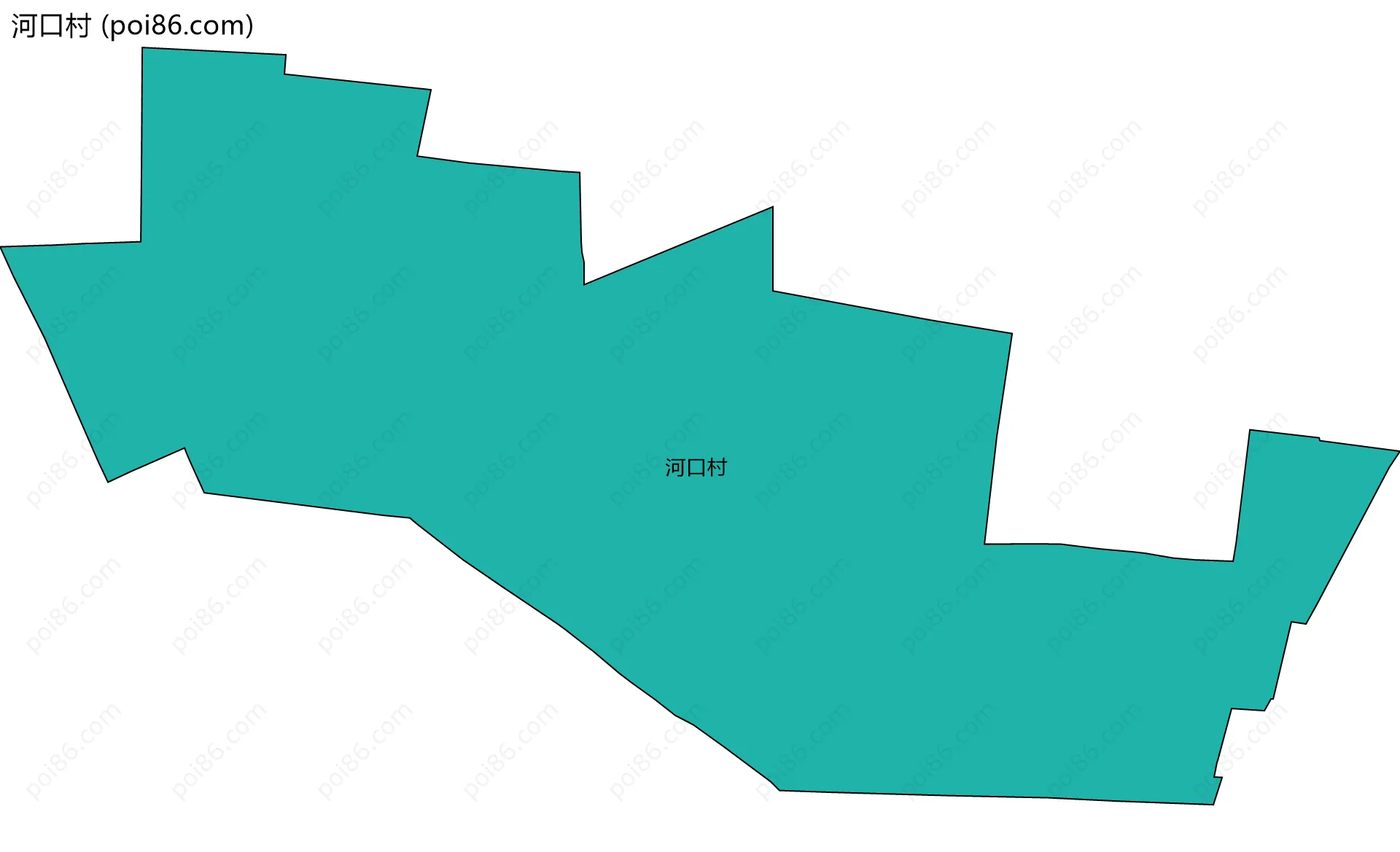 河口村边界地图