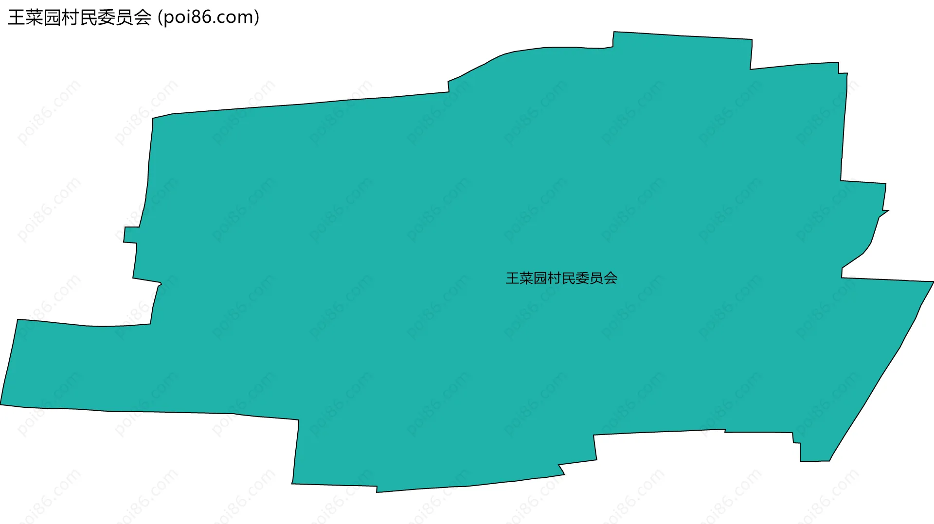 王菜园村民委员会边界地图