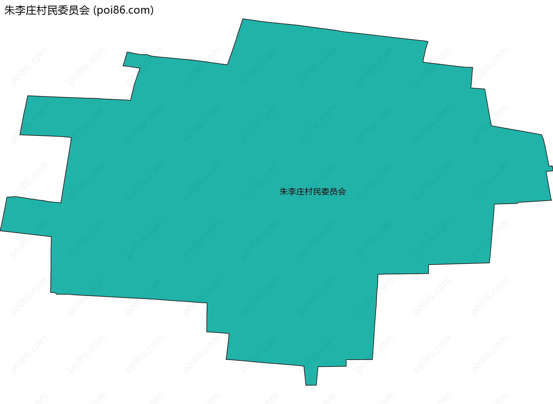 朱李庄村民委员会边界地图
