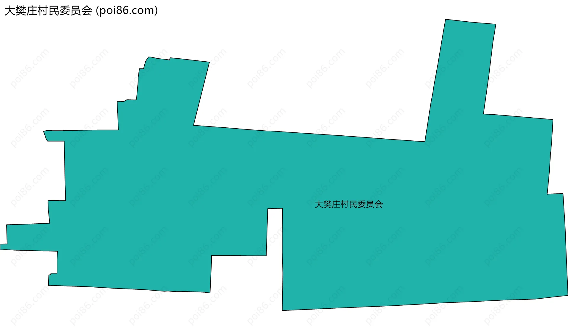 大樊庄村民委员会边界地图