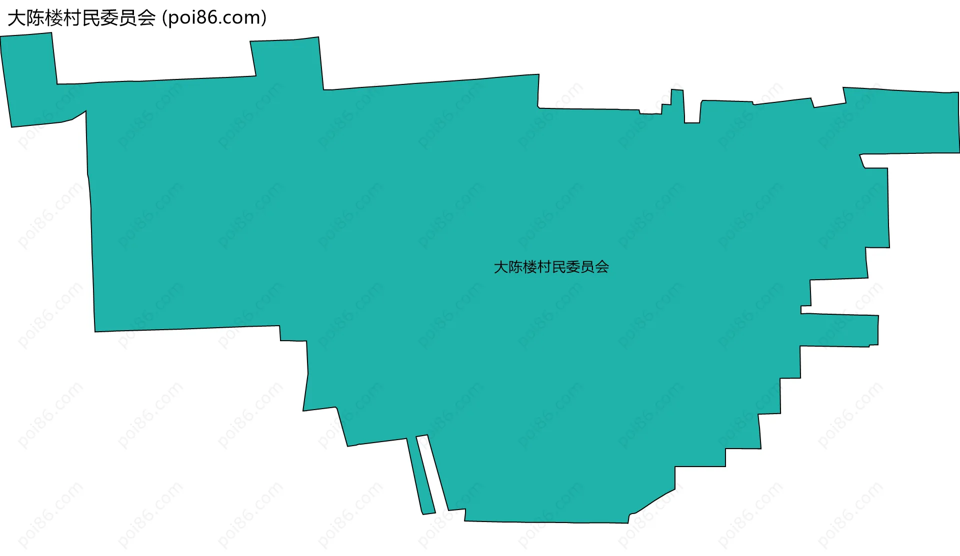 大陈楼村民委员会边界地图